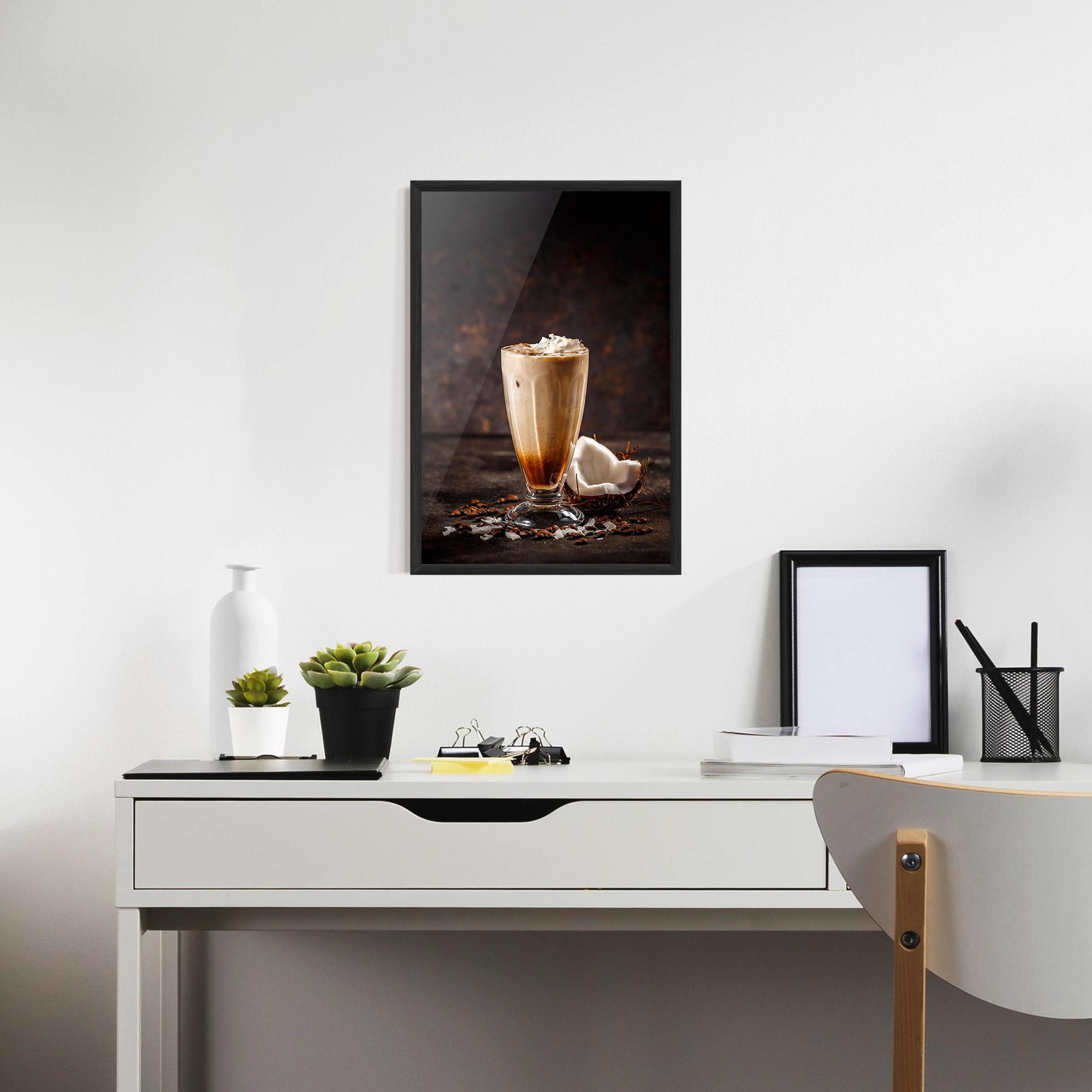 Gerahmte Poster Tasty Coconut Coffee mockup 7