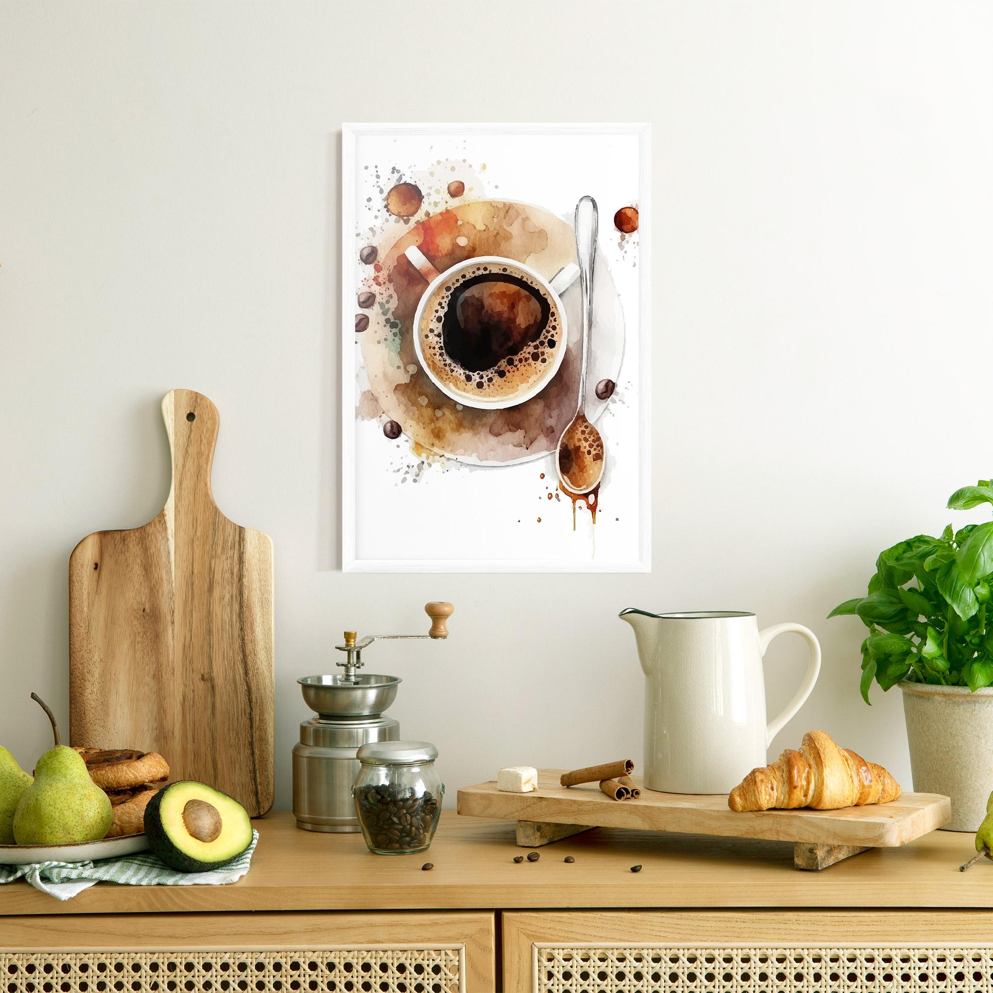 Gerahmte Poster Coffee Liquid mockup 8