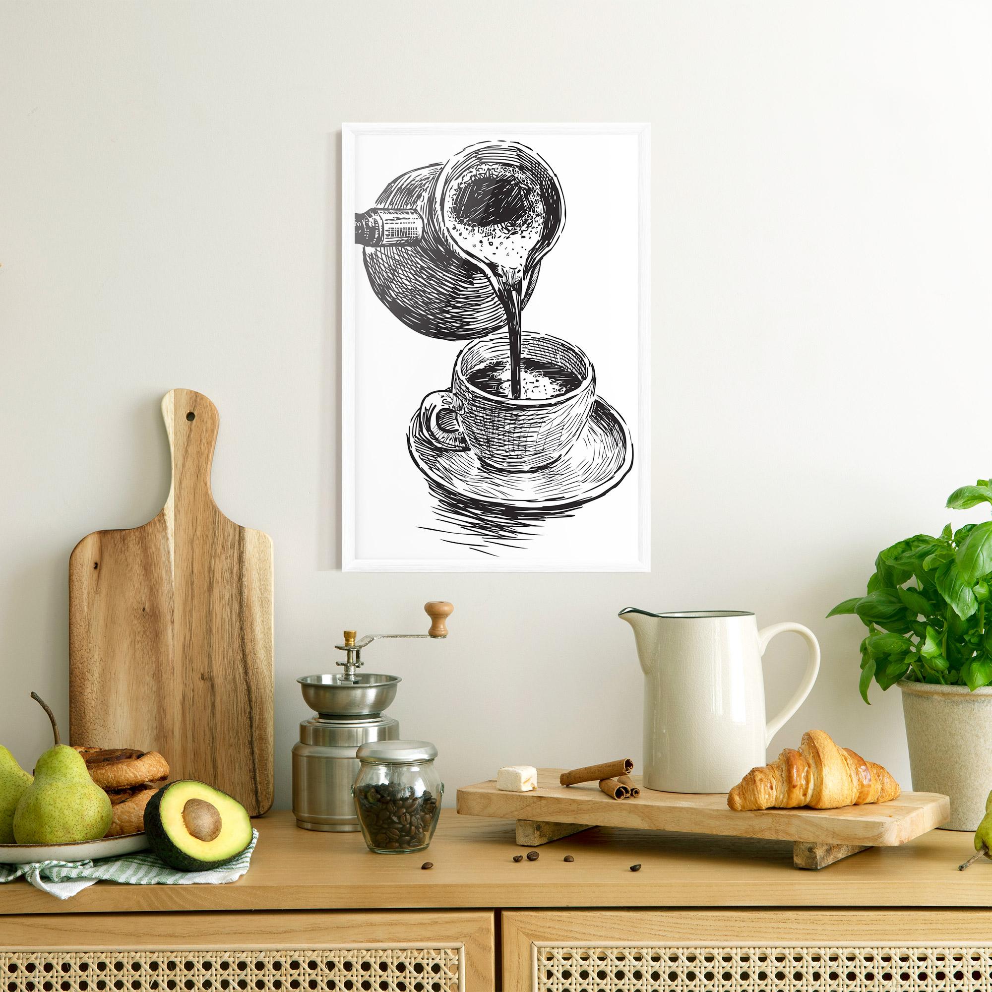 Gerahmte Poster Coffee Serving mockup 8