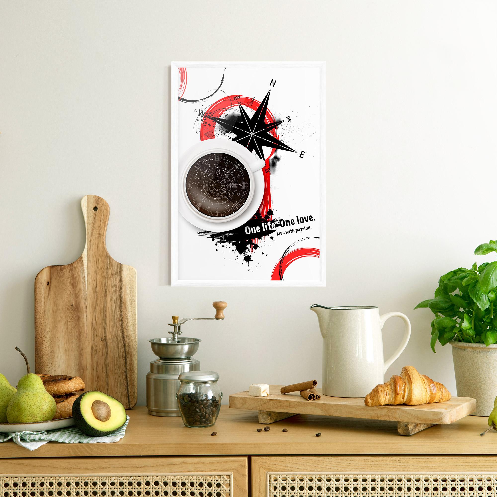 Gerahmte Poster Live With Passion mockup 8