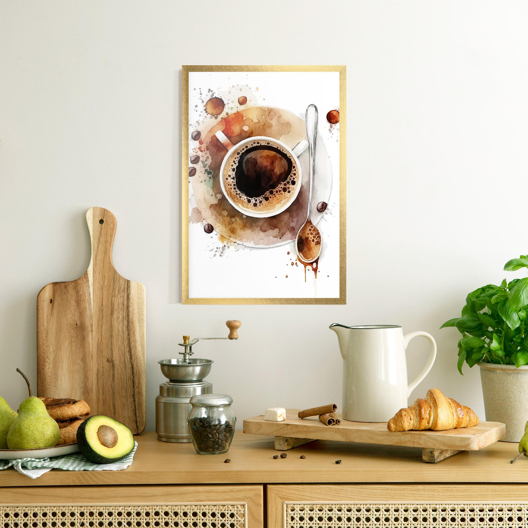 Gerahmte Poster Coffee Liquid mockup 8