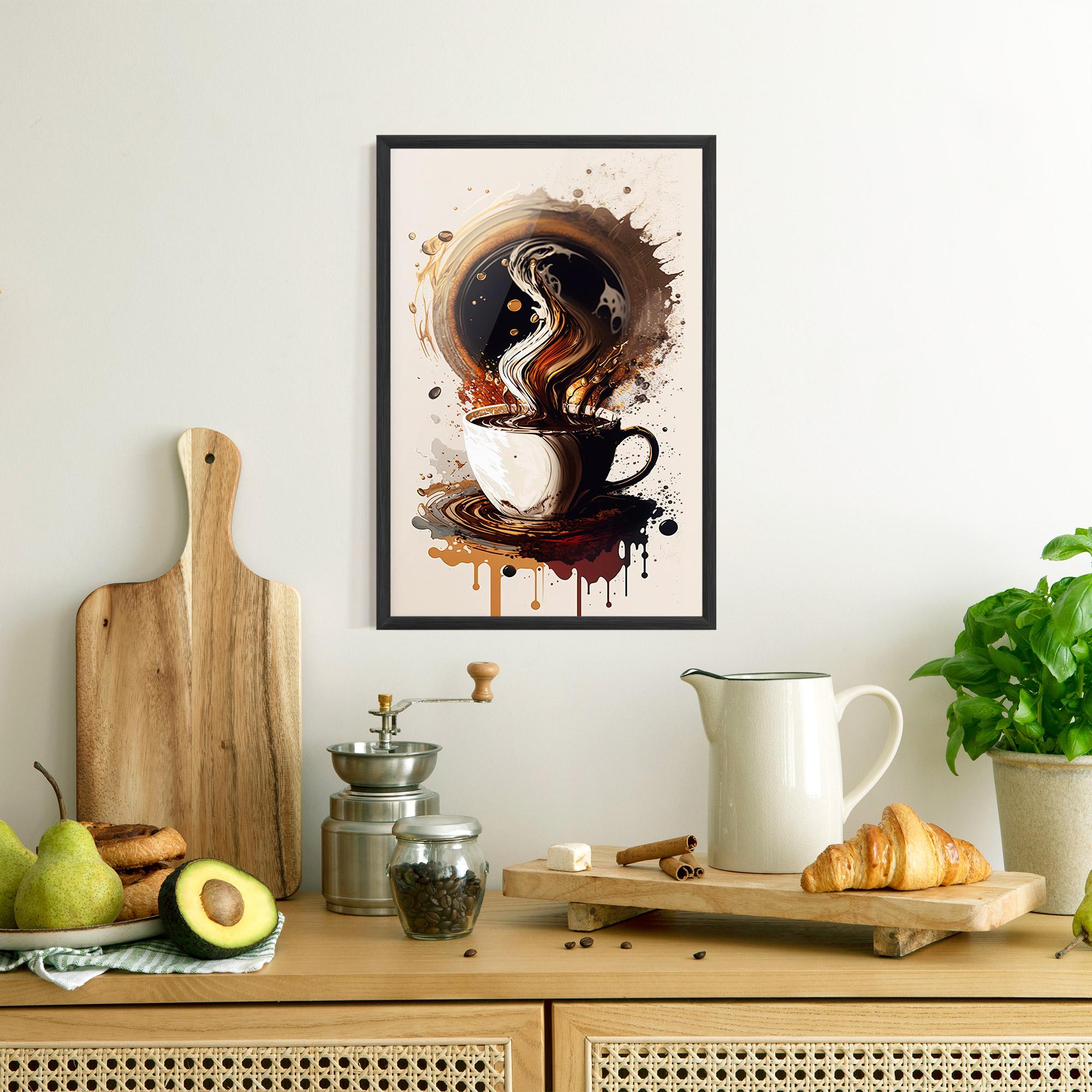 Gerahmte Poster Coffee Art mockup 8