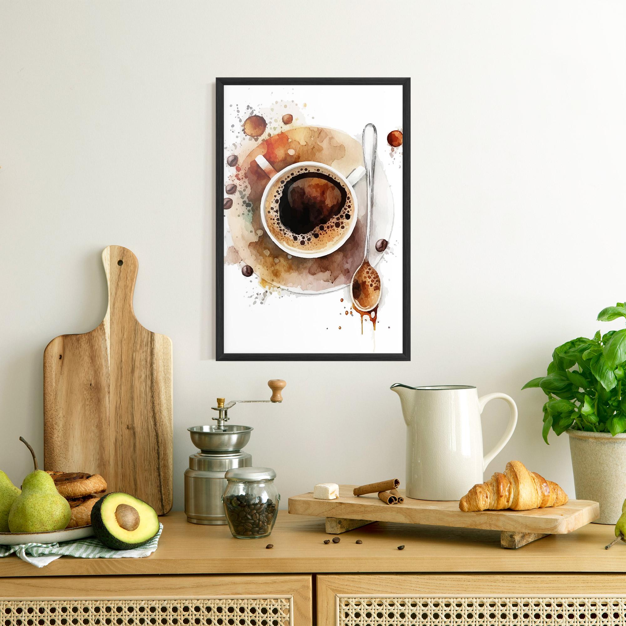 Gerahmte Poster Coffee Liquid mockup 8
