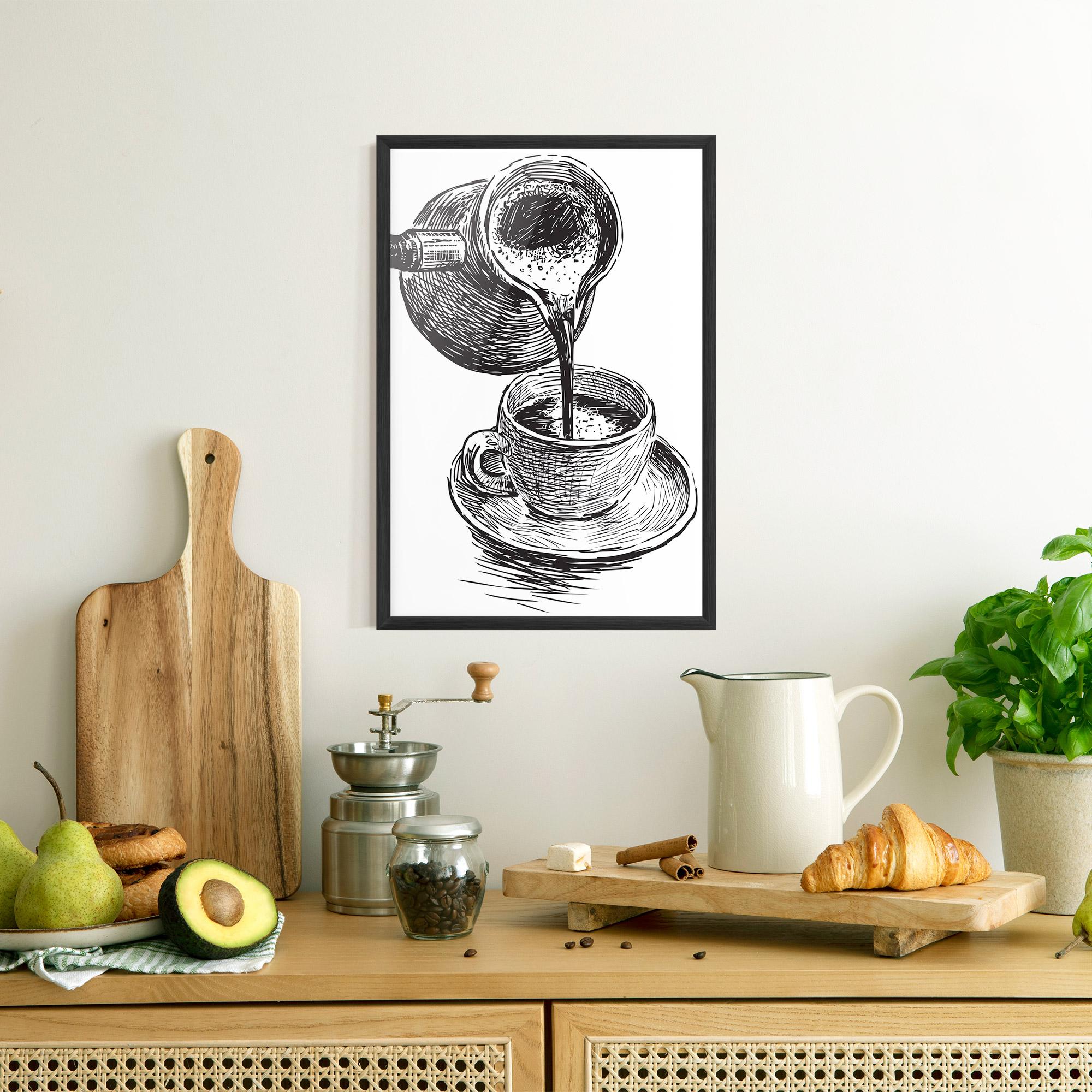 Gerahmte Poster Coffee Serving mockup 8