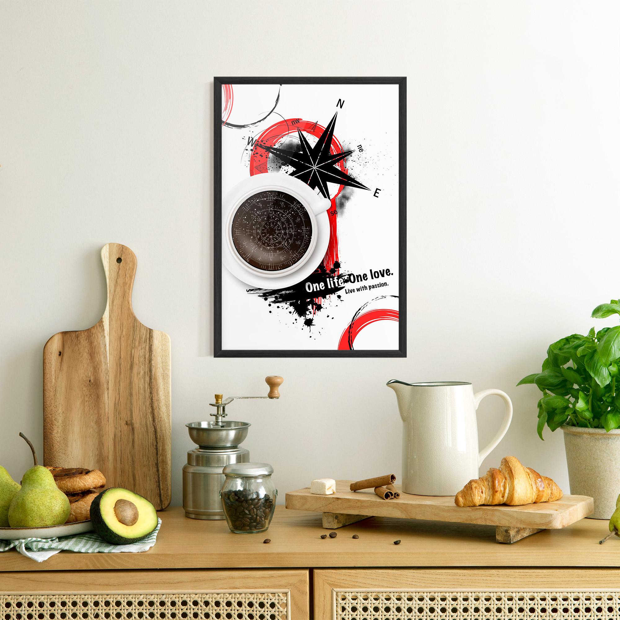 Gerahmte Poster Live With Passion mockup 8