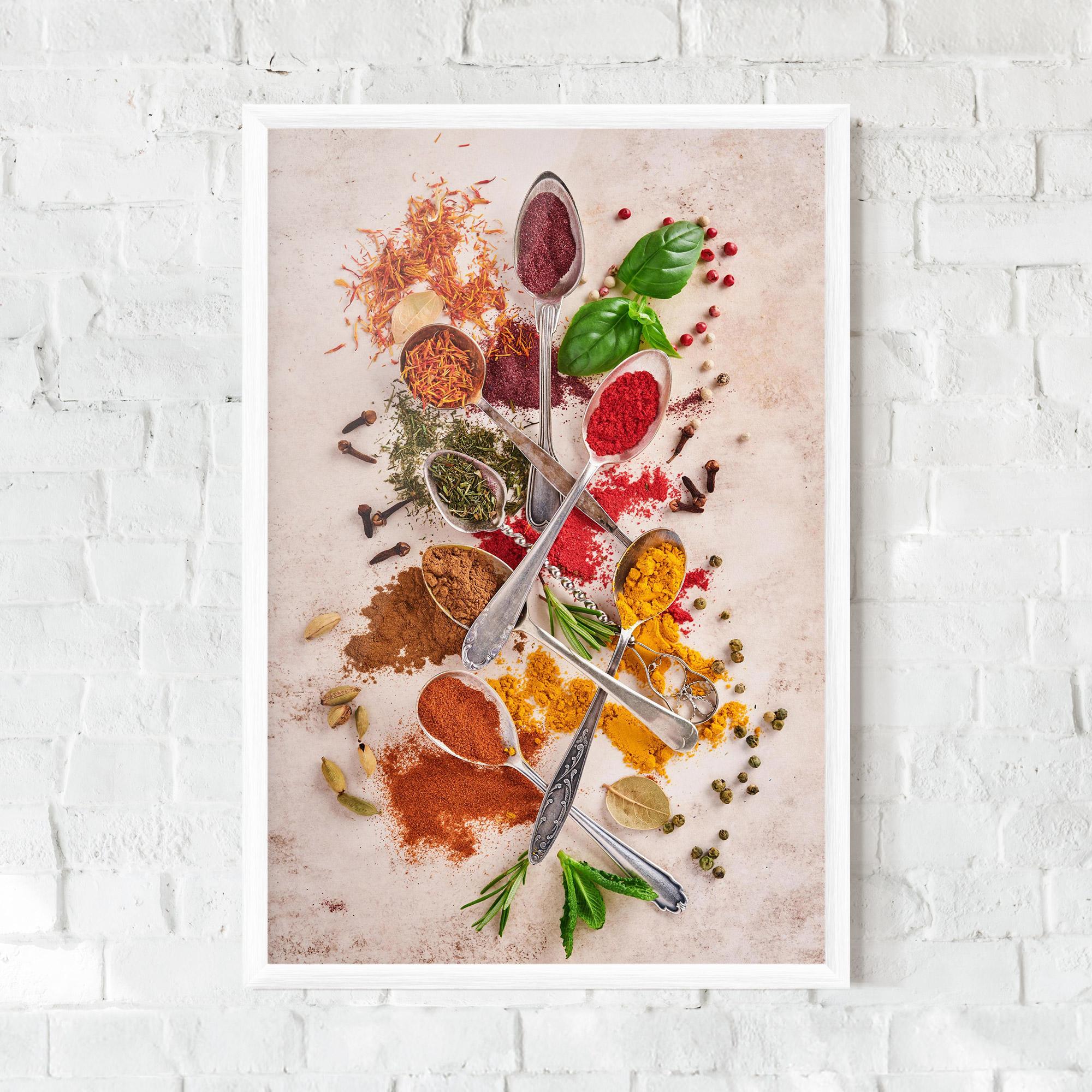 Gerahmte Poster Colorful Spices Cooking mockup 0