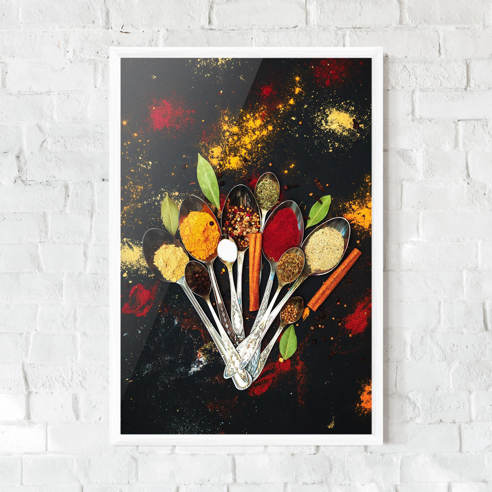 Gerahmte Poster Cooking Spices Spoons mockup 0