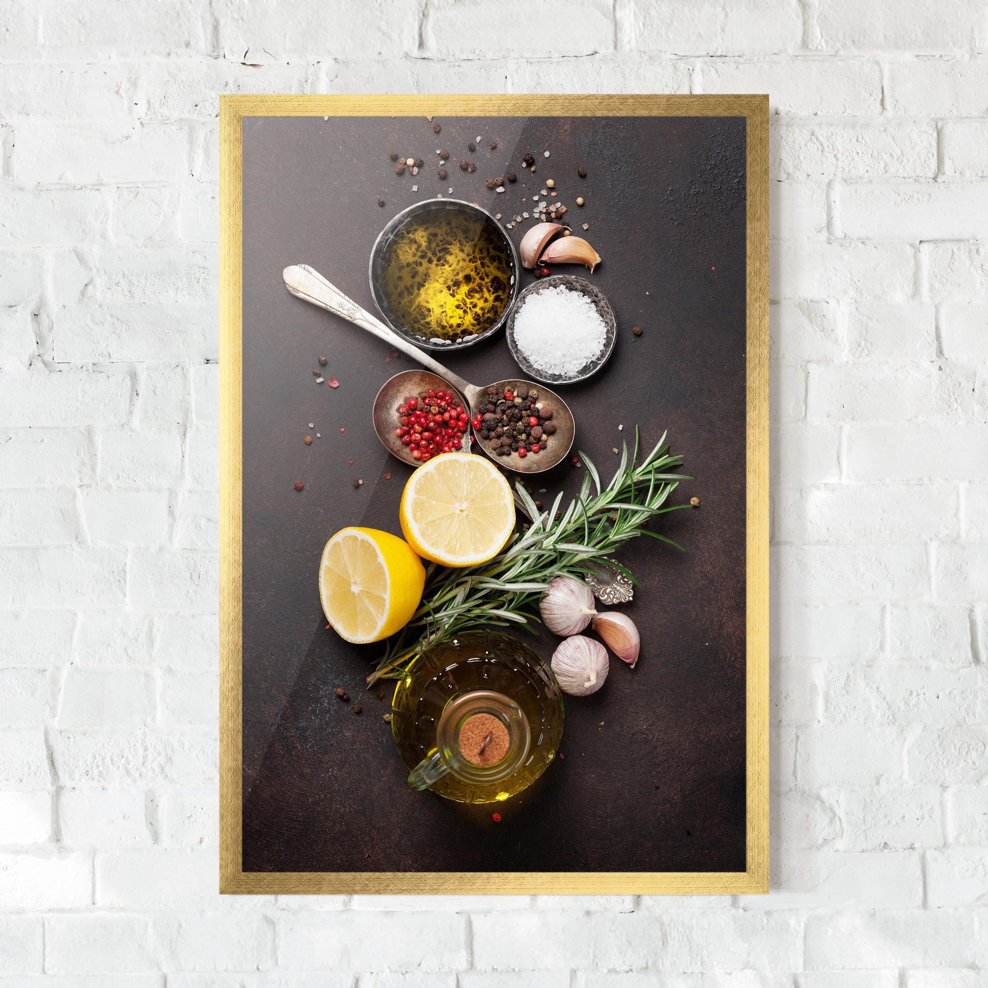 Spices On Stone Table mockup 0