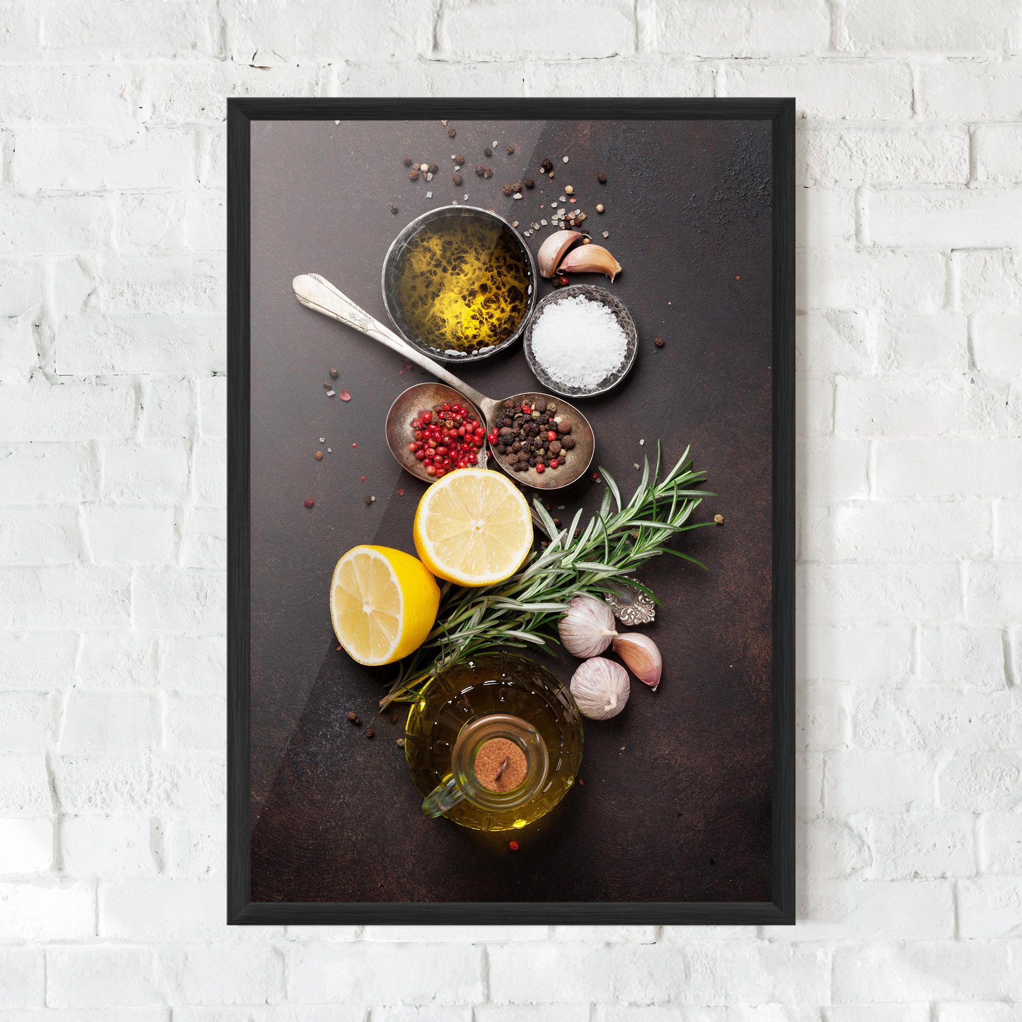 Spices On Stone Table mockup 0