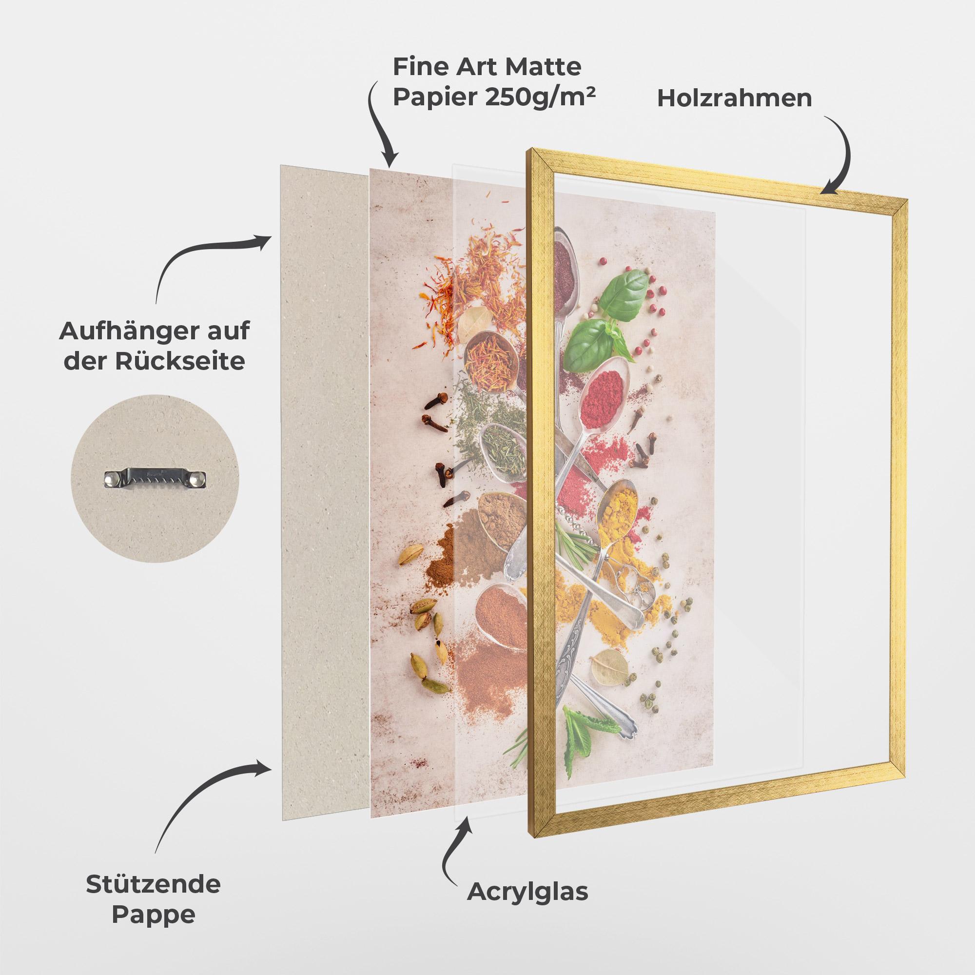 Gerahmte Poster Colorful Spices Cooking mockup 1