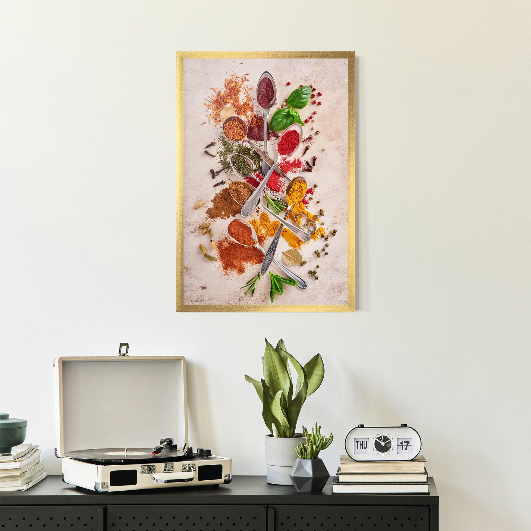 Gerahmte Poster Colorful Spices Cooking mockup 2