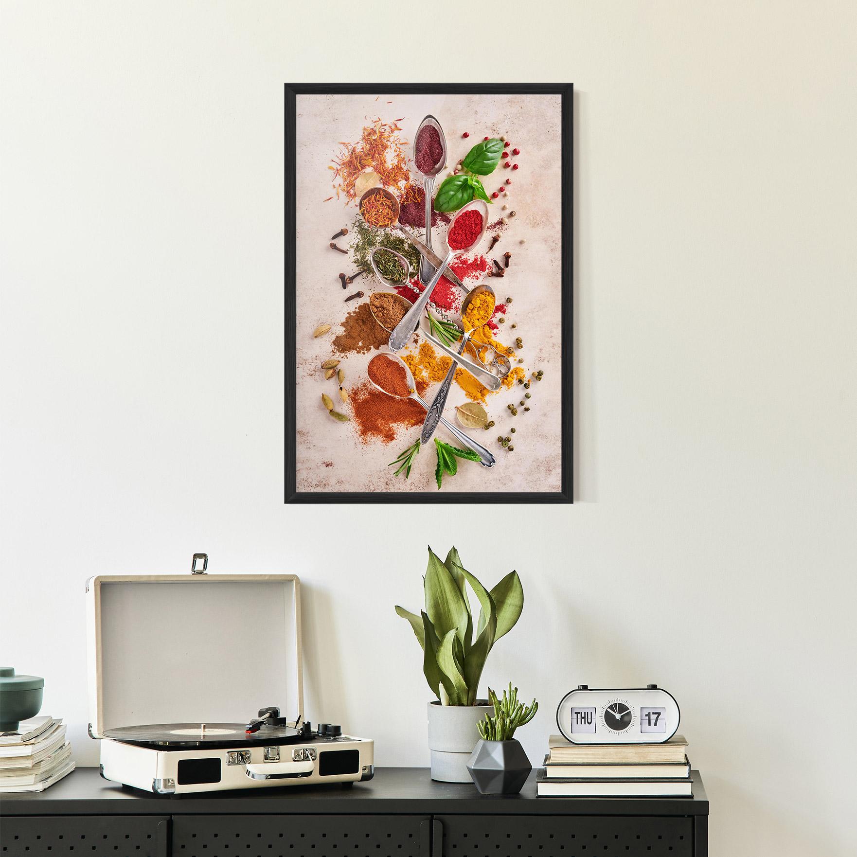 Gerahmte Poster Colorful Spices Cooking mockup 2