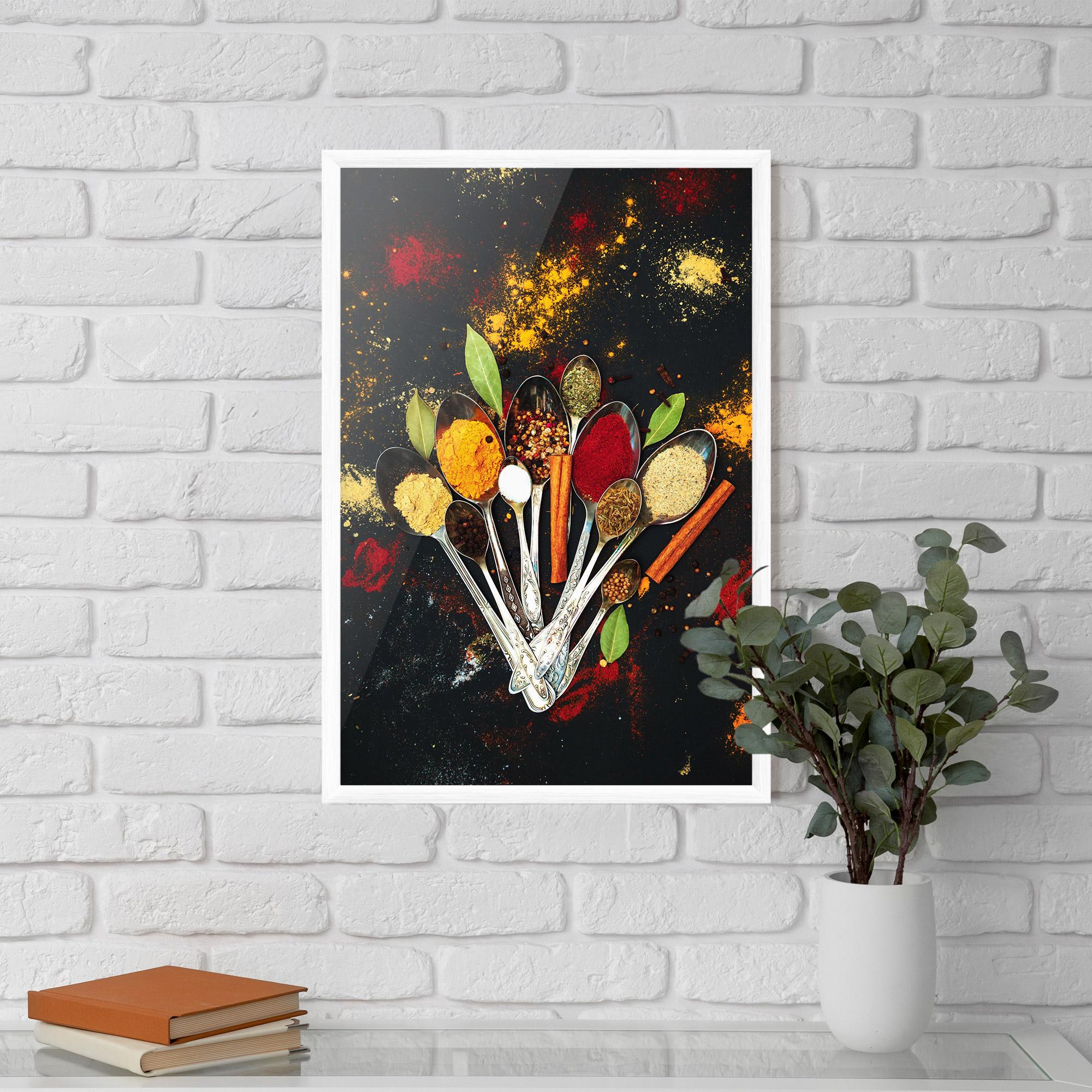 Gerahmte Poster Cooking Spices Spoons mockup 5