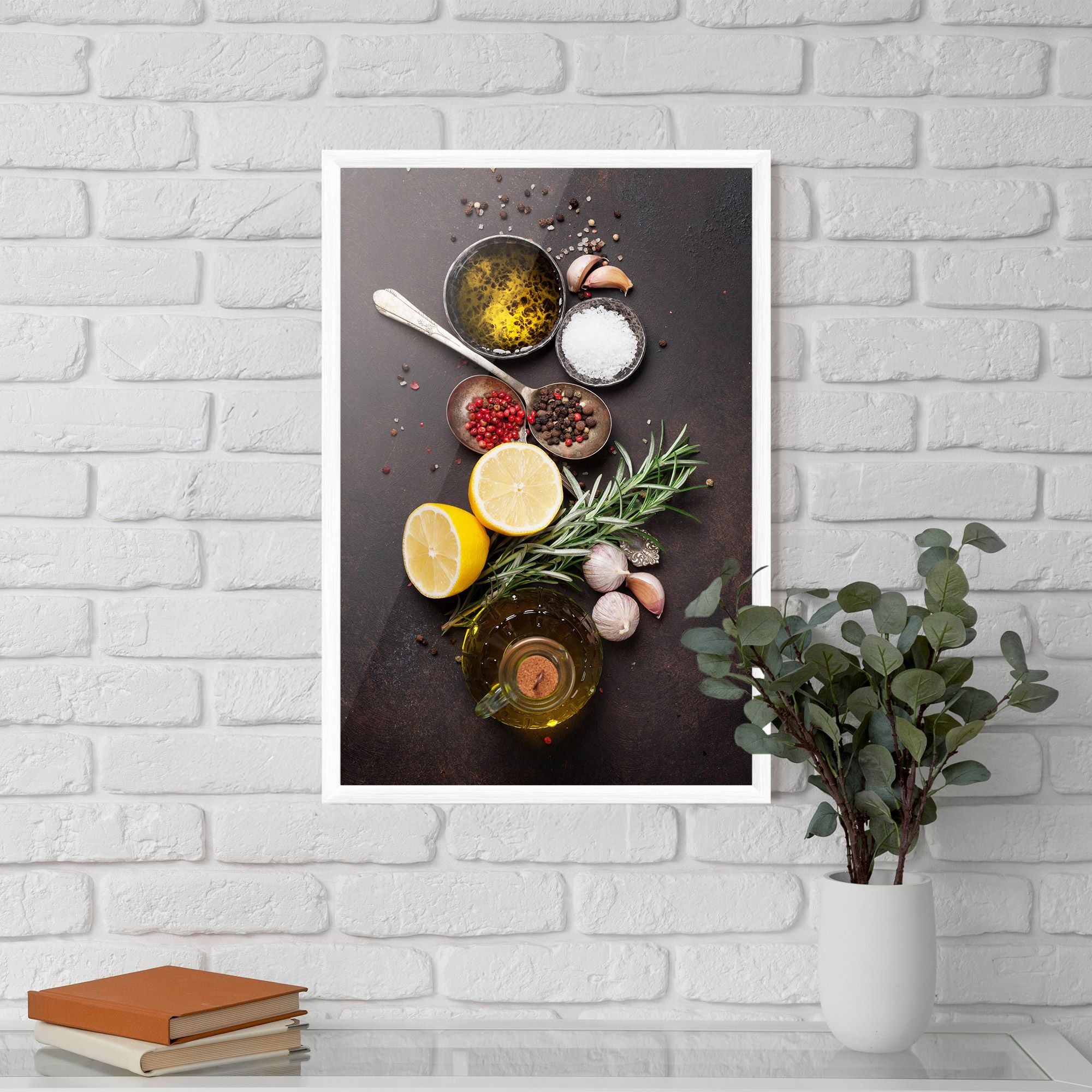 Spices On Stone Table mockup 5