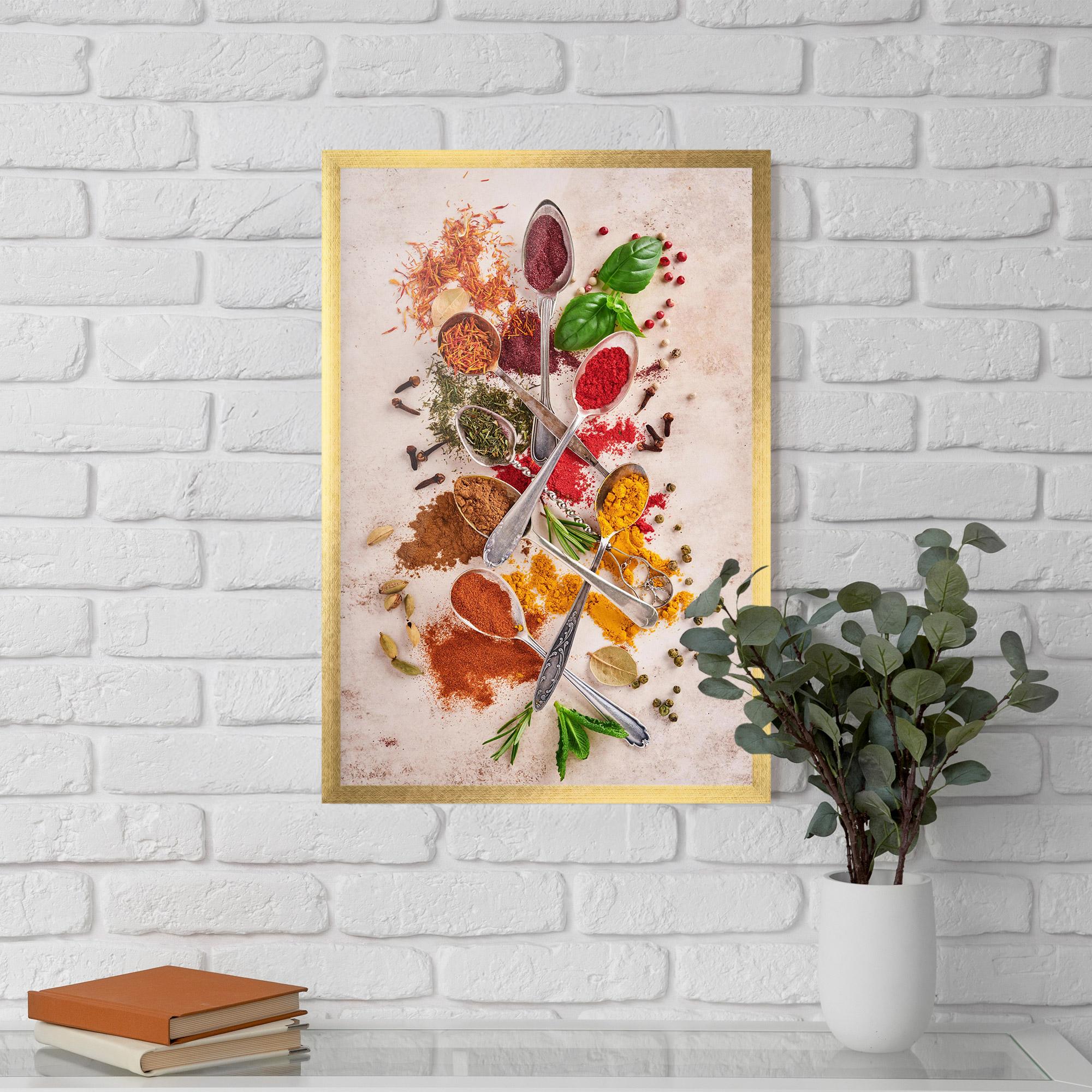 Gerahmte Poster Colorful Spices Cooking mockup 5