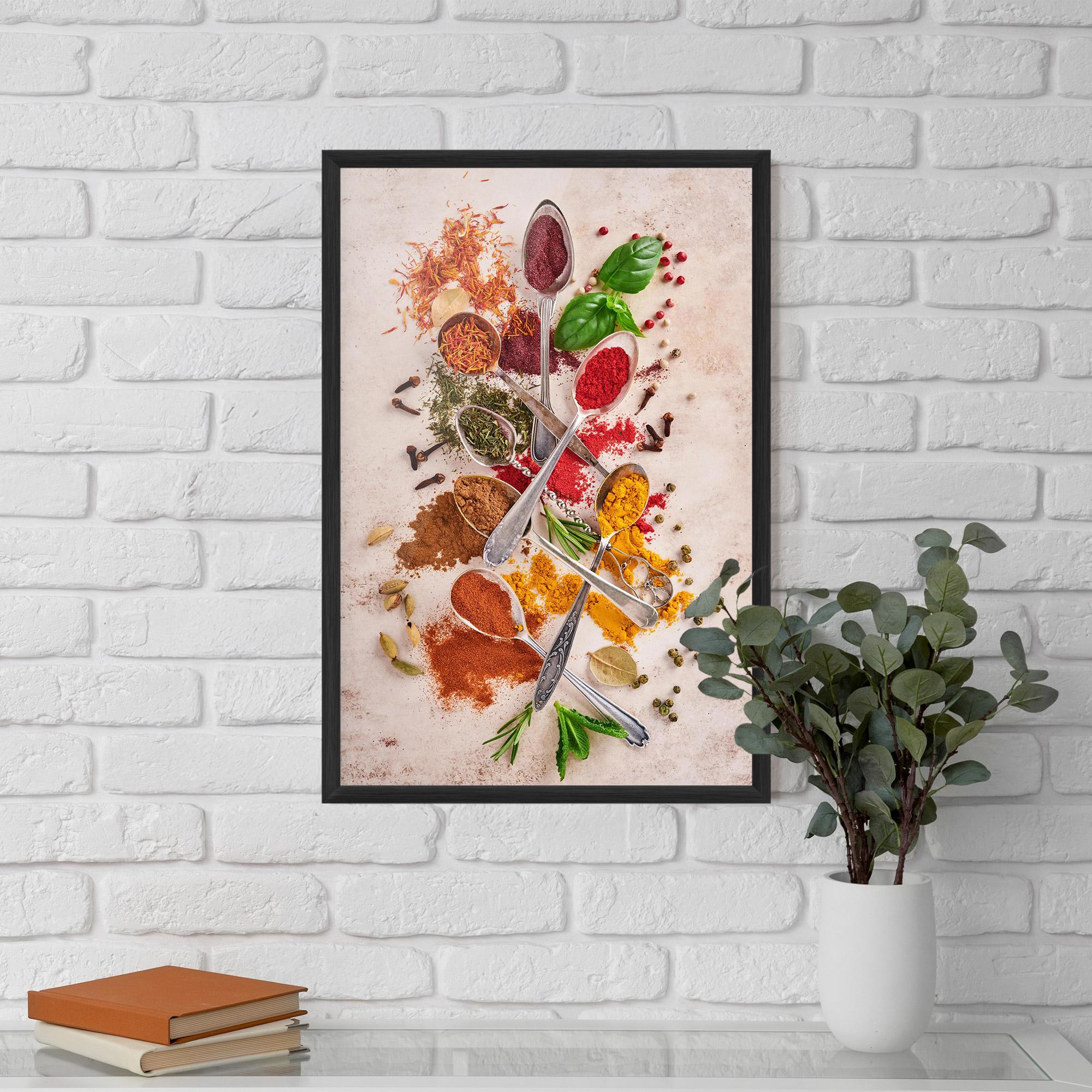 Gerahmte Poster Colorful Spices Cooking mockup 5