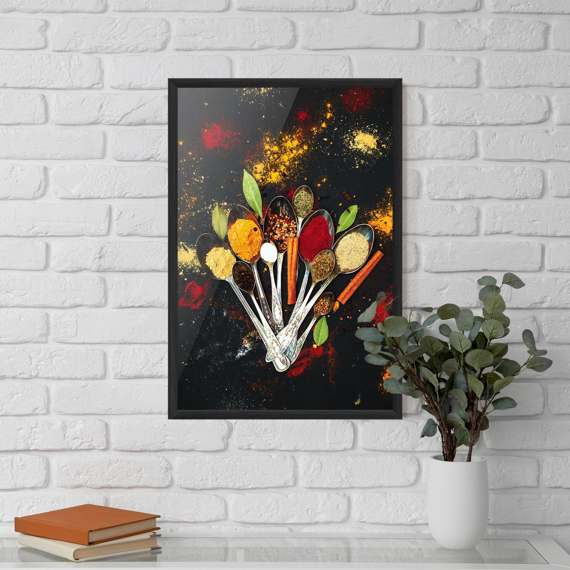 Gerahmte Poster Cooking Spices Spoons mockup 5