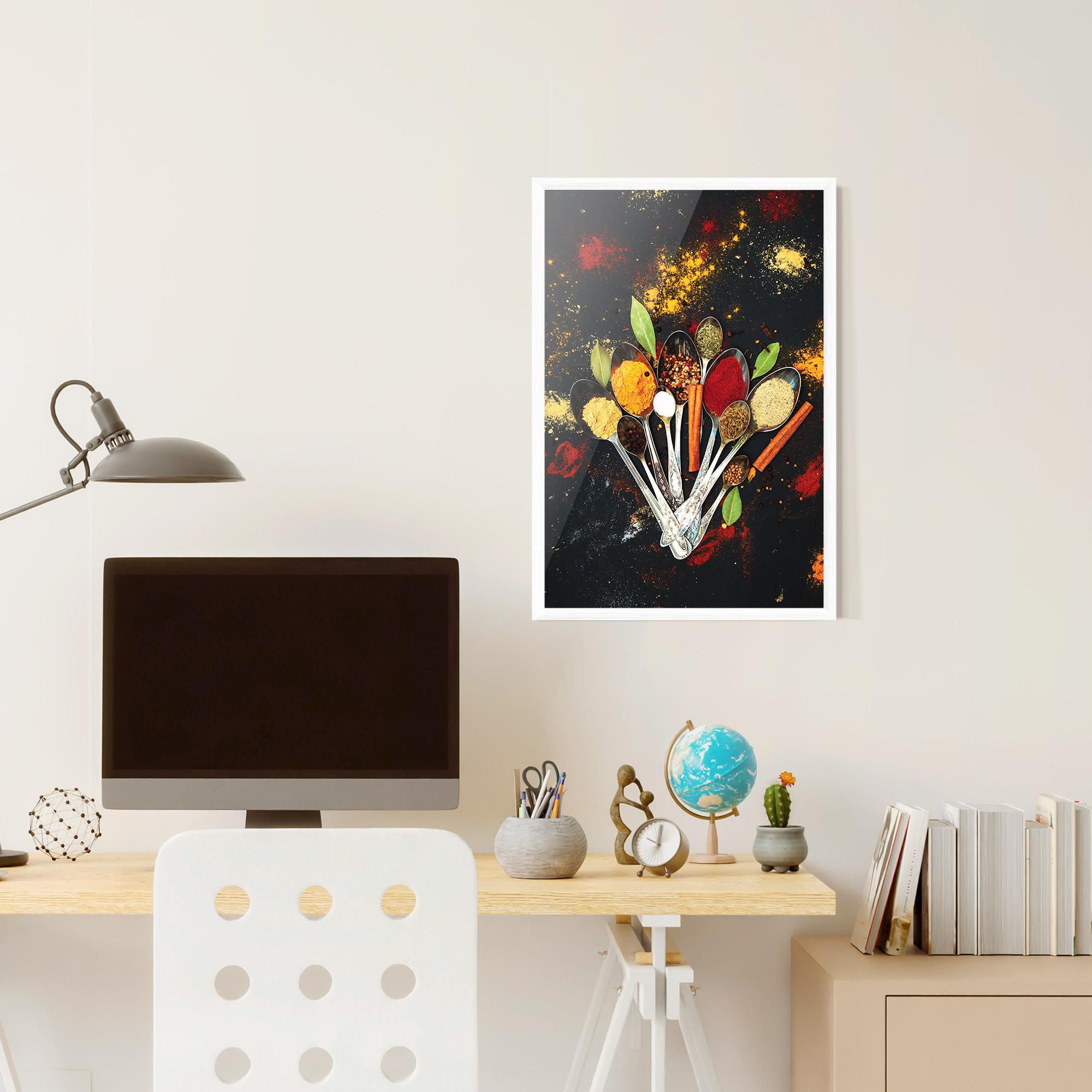 Gerahmte Poster Cooking Spices Spoons mockup 6