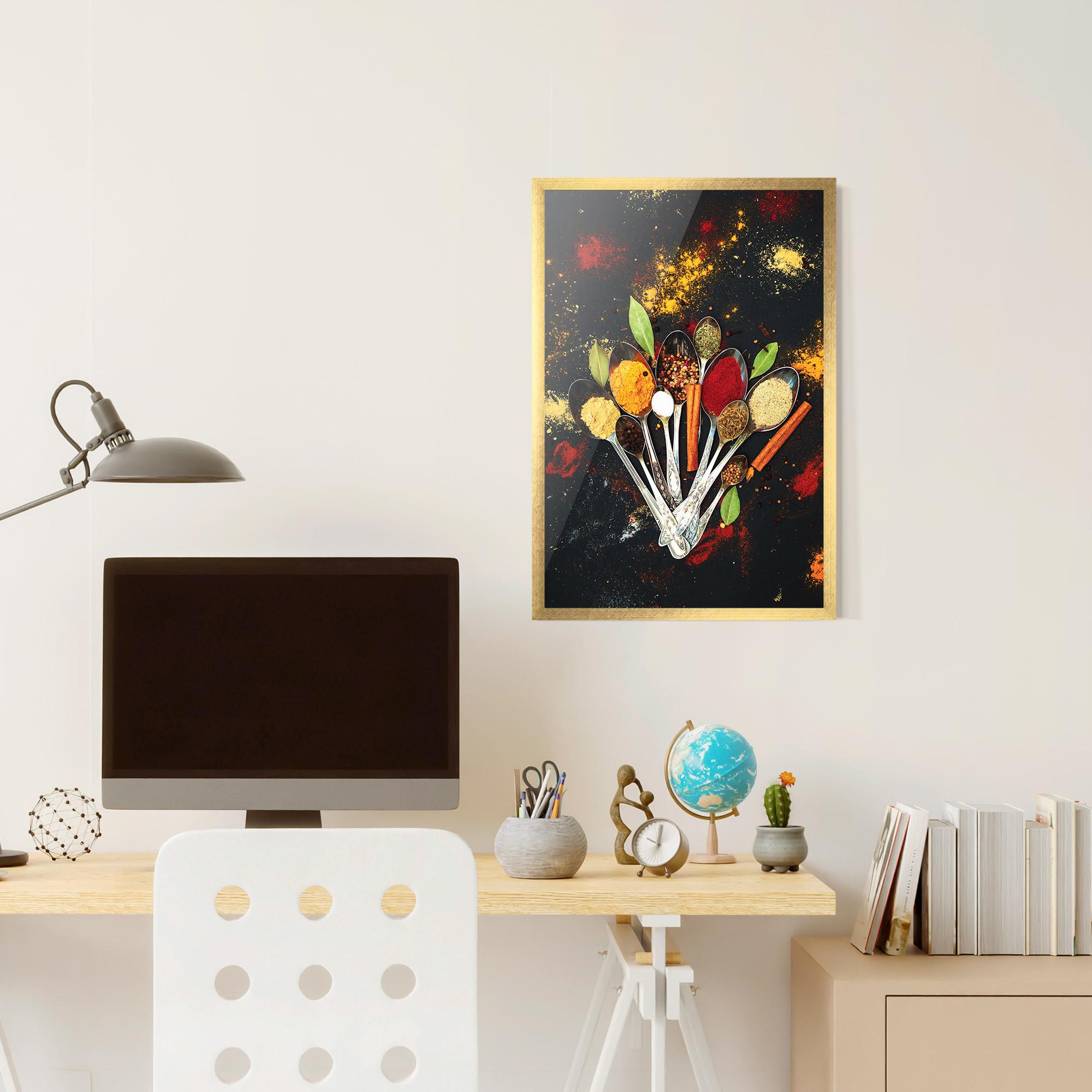 Gerahmte Poster Cooking Spices Spoons mockup 6