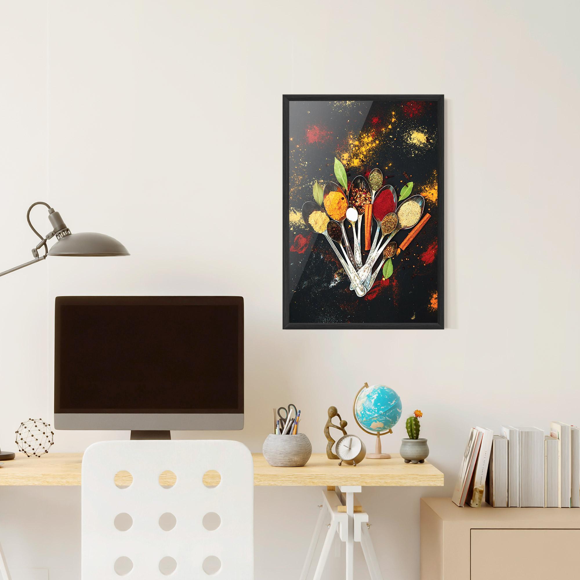 Gerahmte Poster Cooking Spices Spoons mockup 6