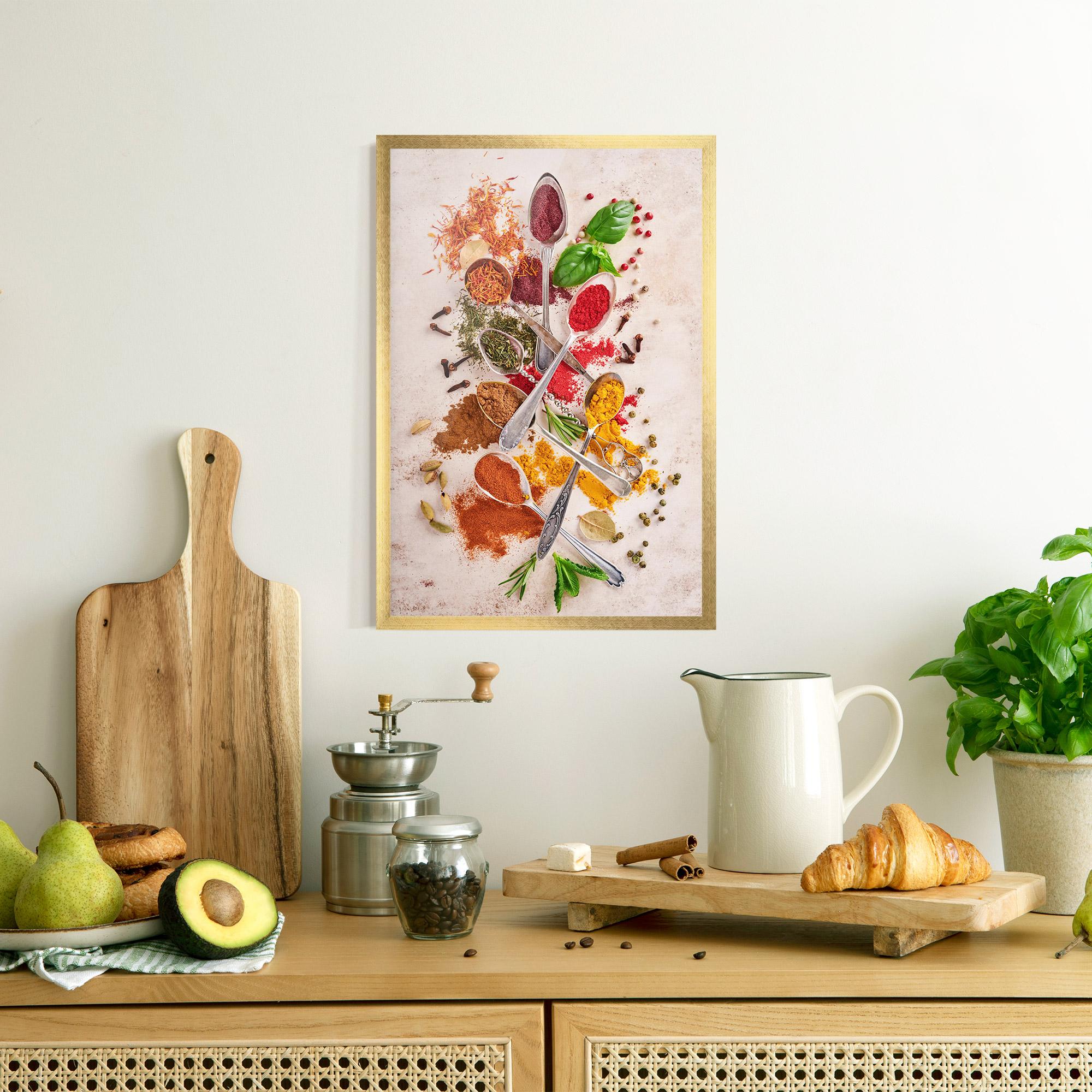 Gerahmte Poster Colorful Spices Cooking mockup 8
