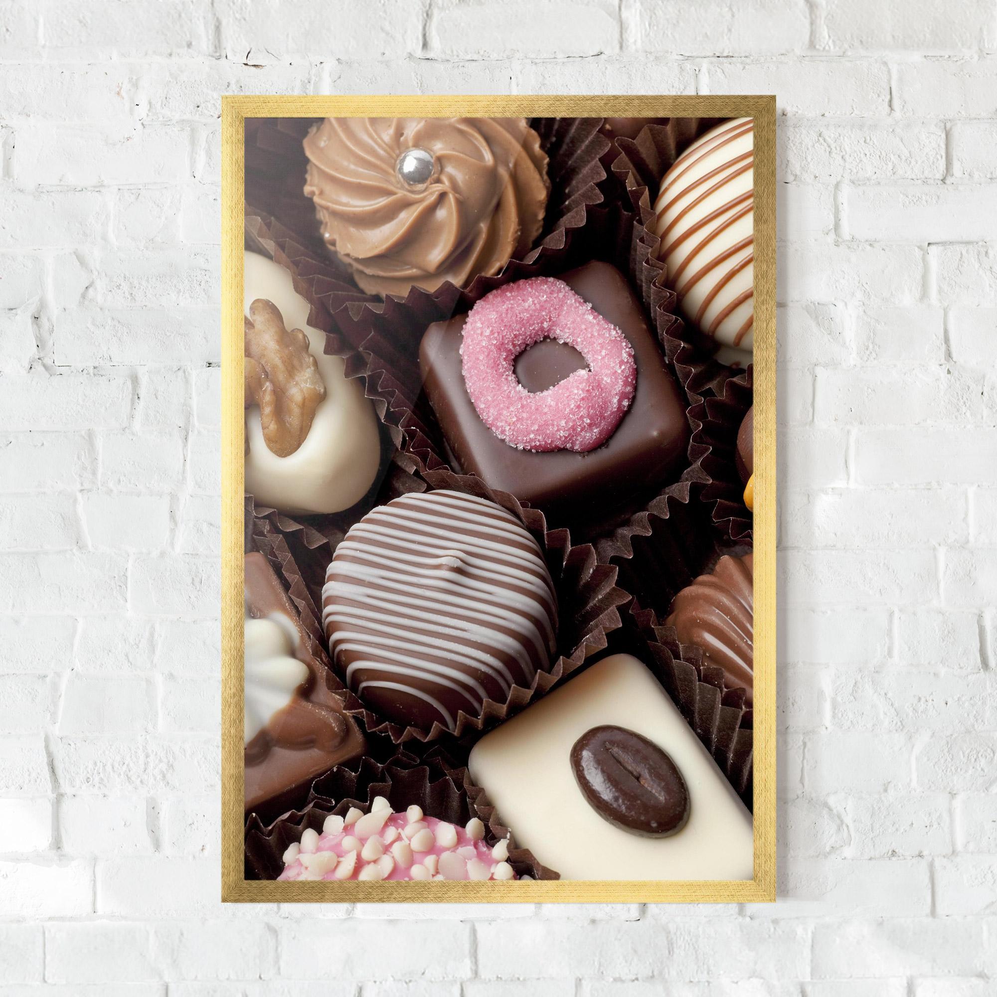 Gerahmte Poster Chocolate Bonbons mockup 0