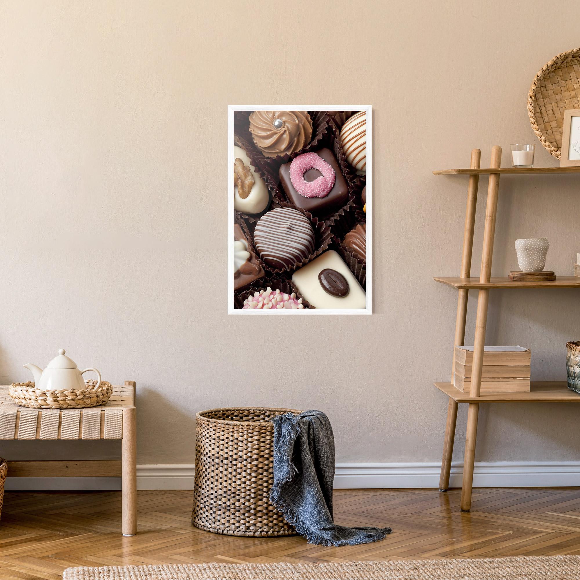 Gerahmte Poster Chocolate Bonbons mockup 9