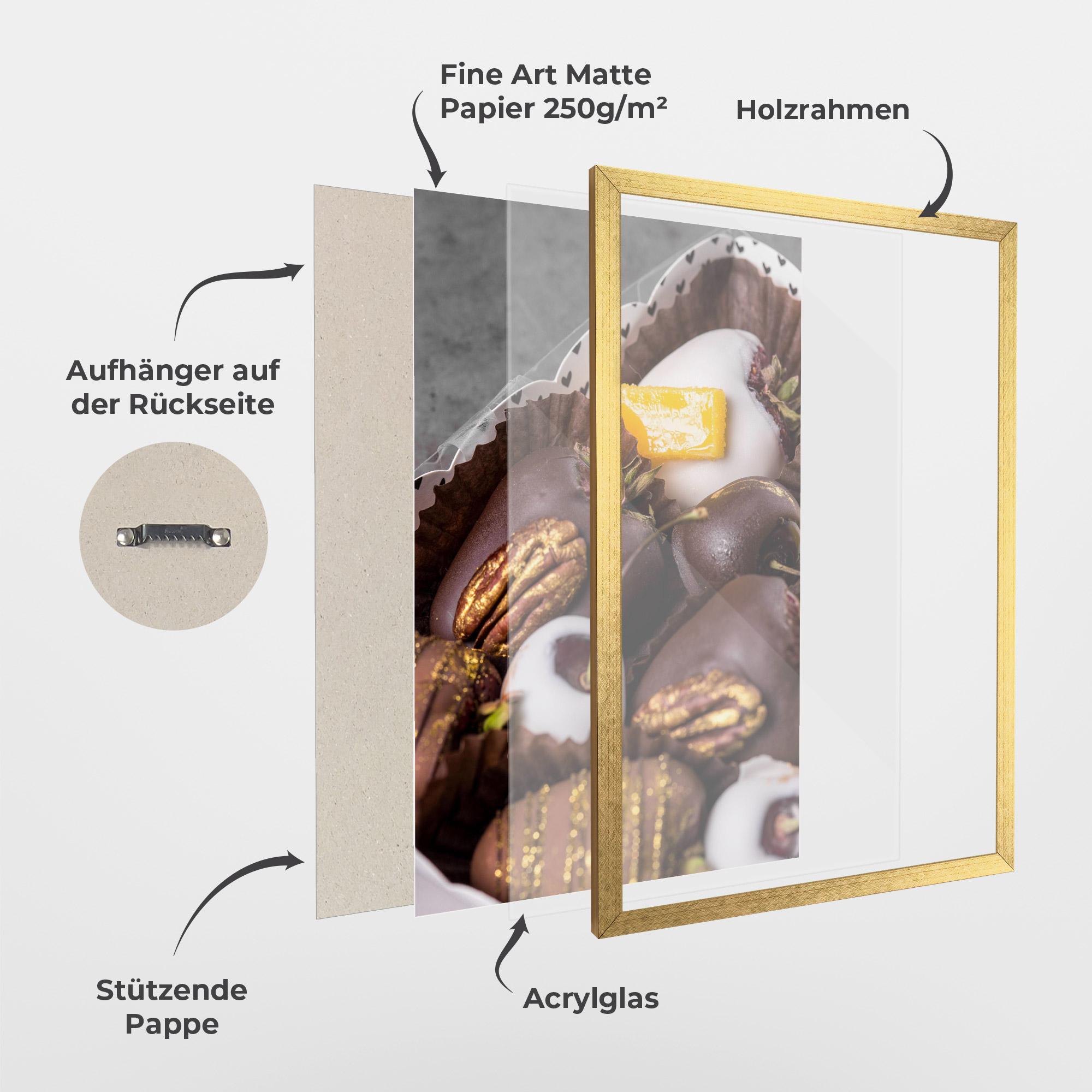 Gerahmte Poster Chocolate Covered mockup 1