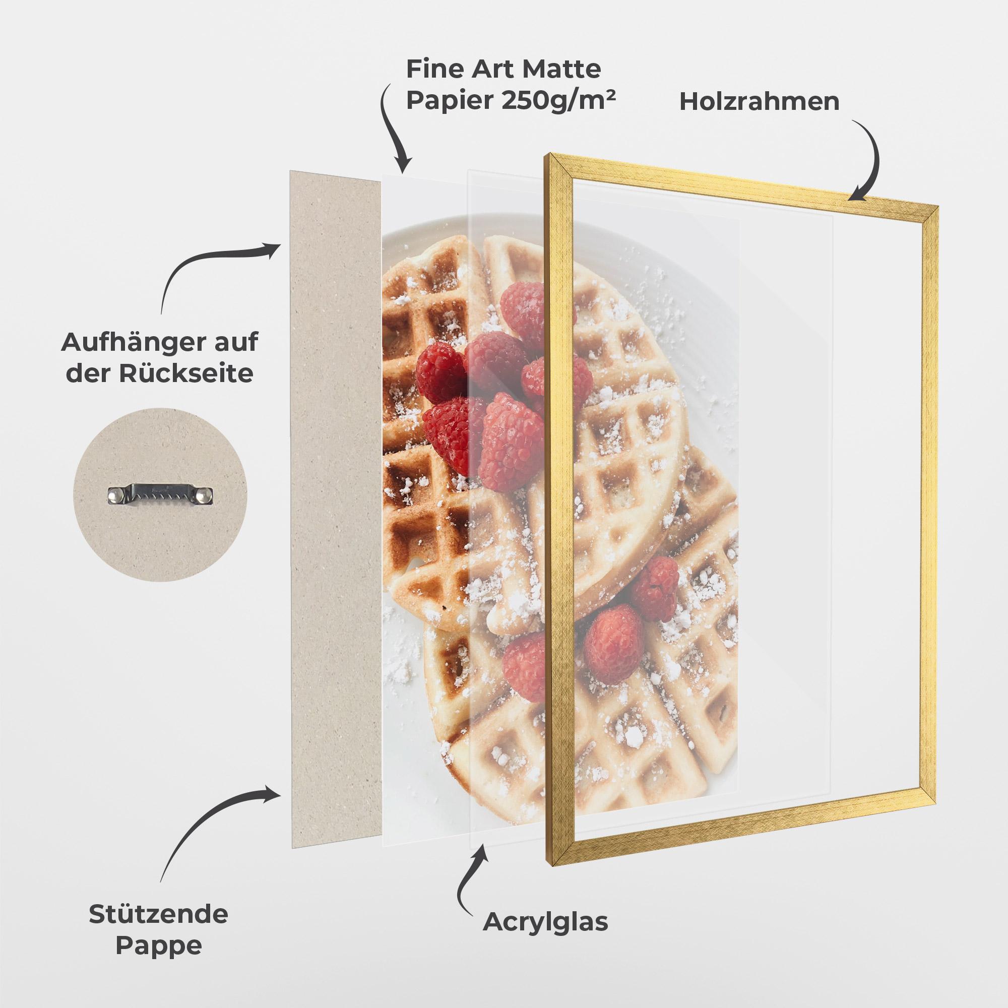 Gerahmte Poster Morning Dessert mockup 1