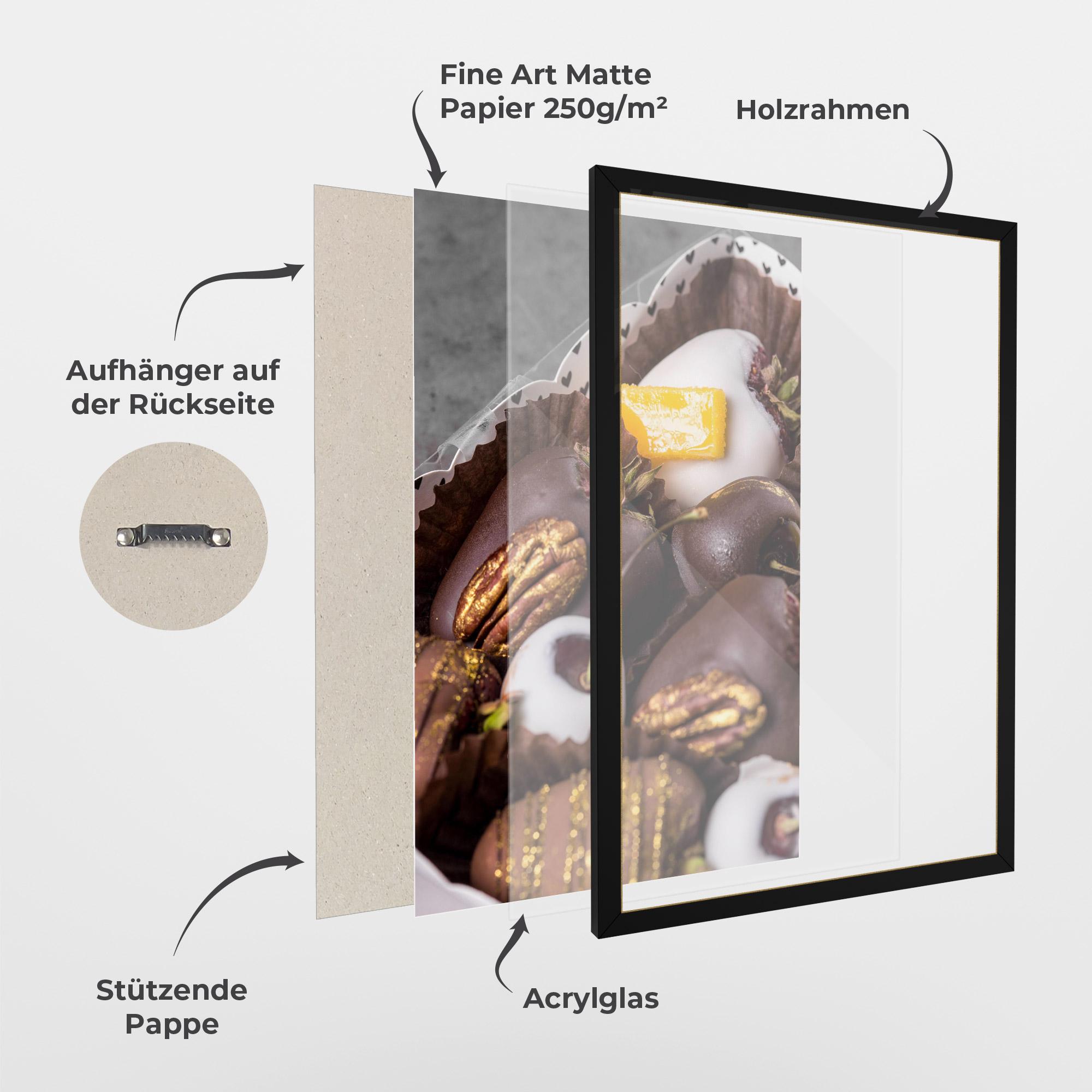 Gerahmte Poster Chocolate Covered mockup 1