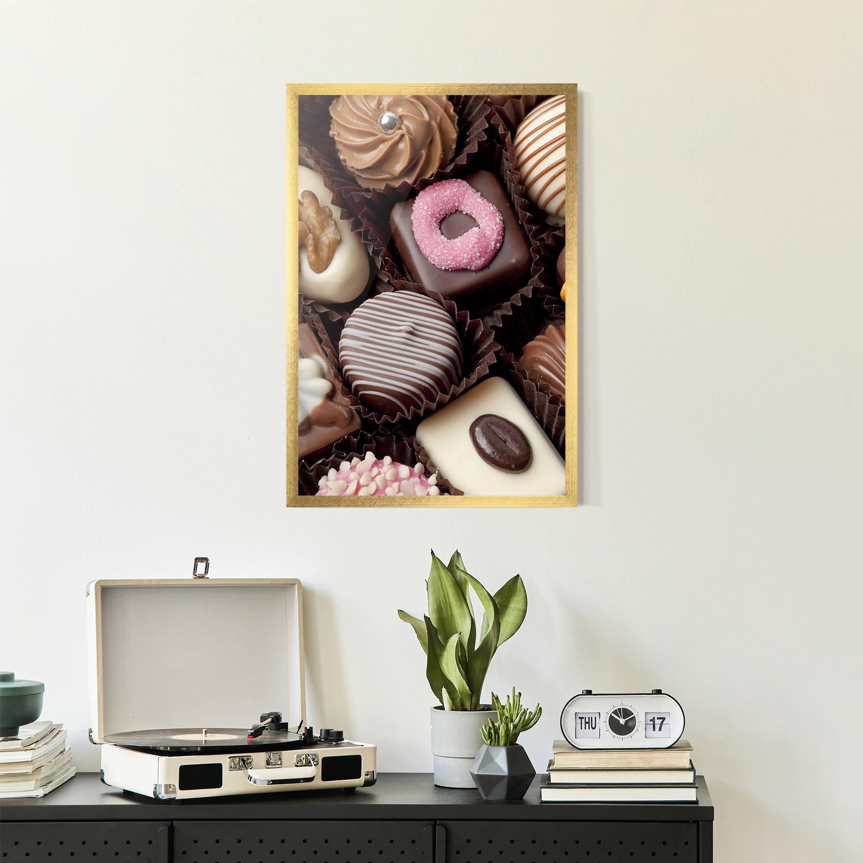 Gerahmte Poster Chocolate Bonbons mockup 2