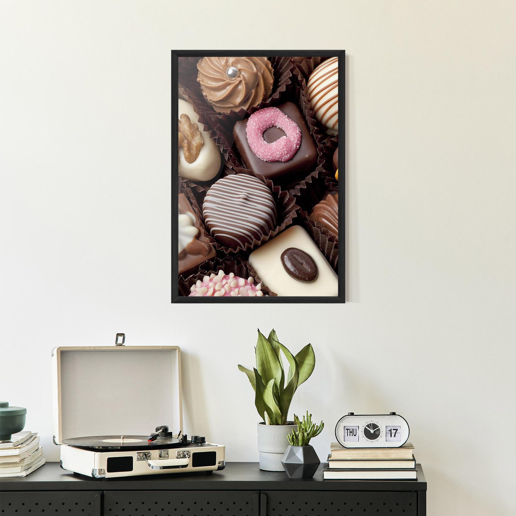 Gerahmte Poster Chocolate Bonbons mockup 2