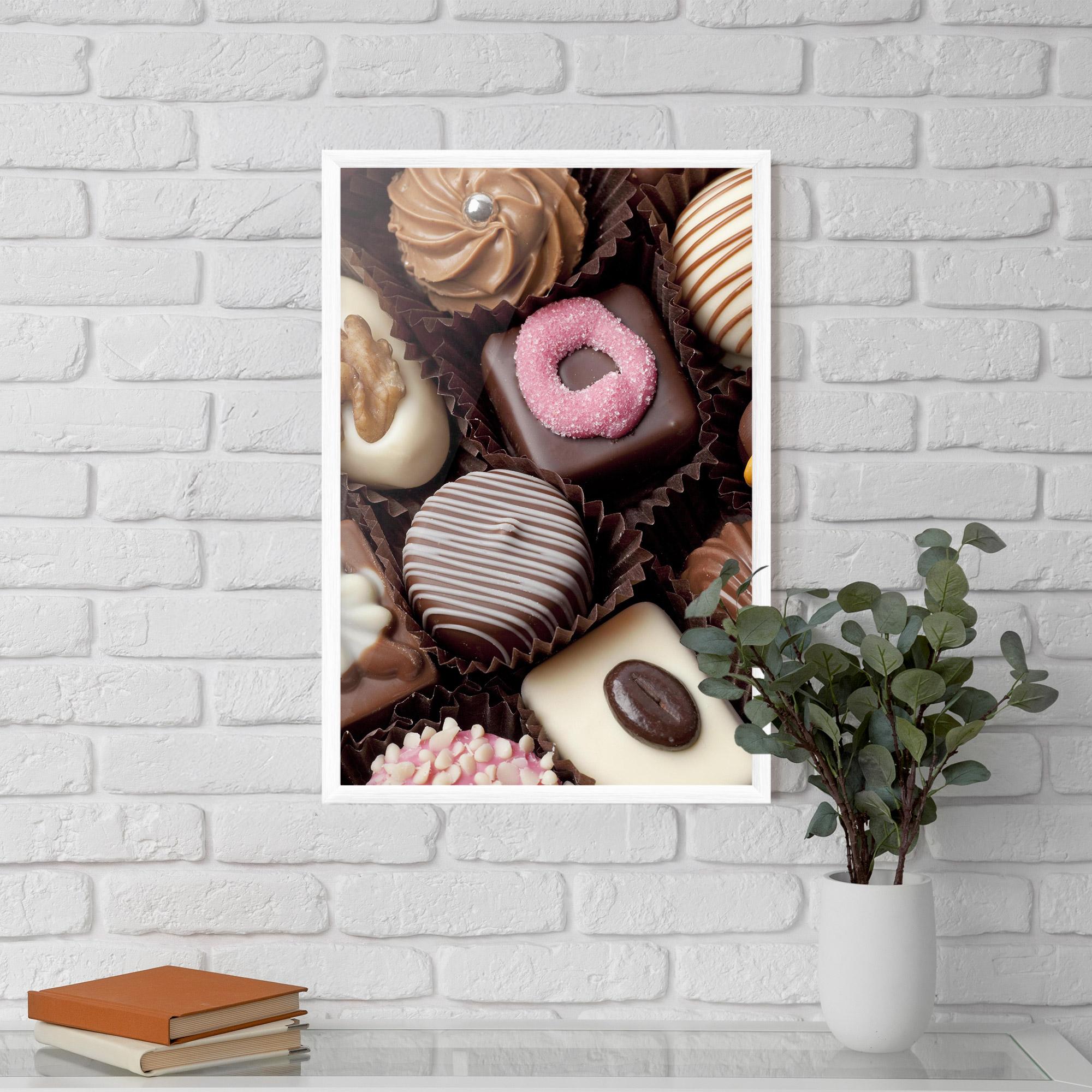 Gerahmte Poster Chocolate Bonbons mockup 5