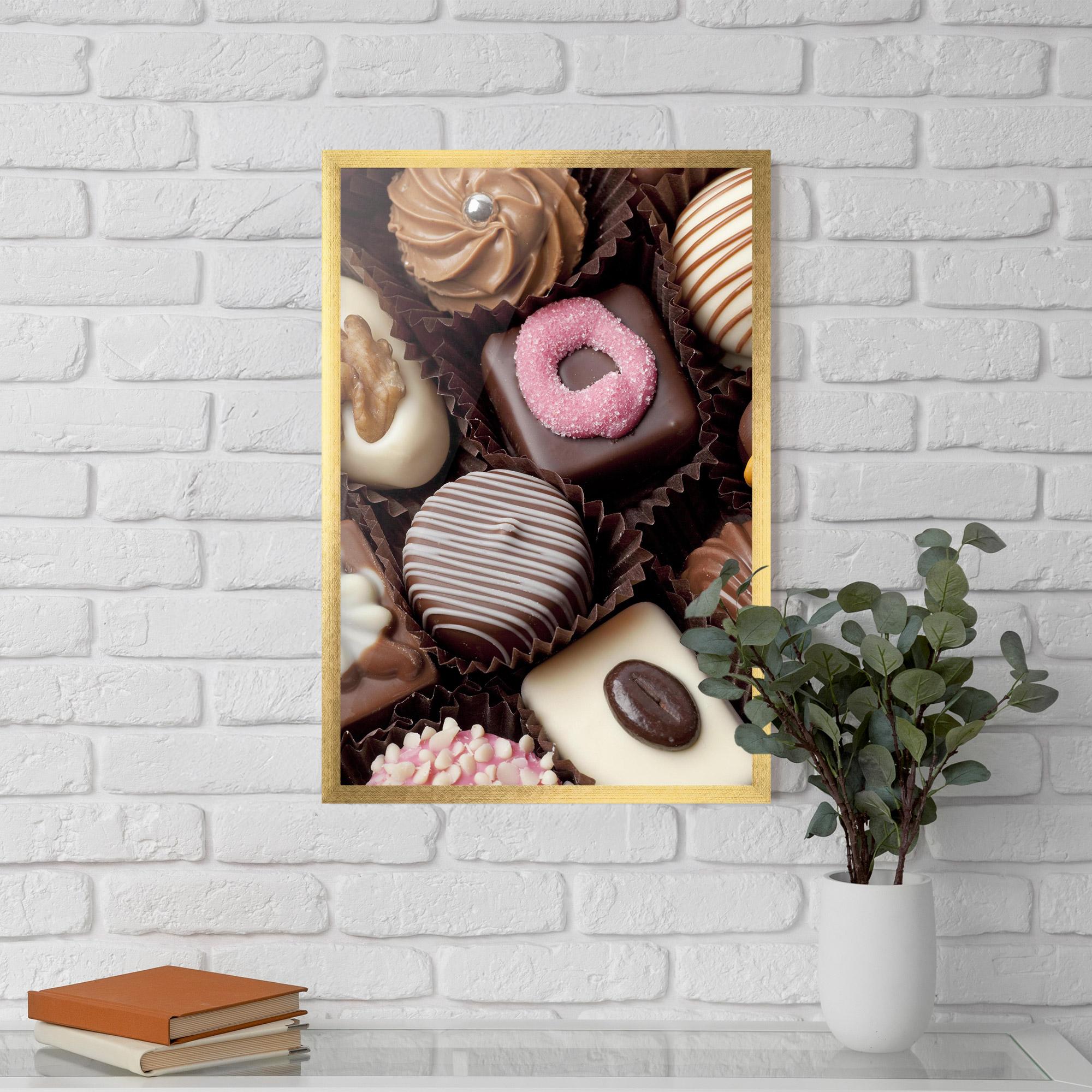 Gerahmte Poster Chocolate Bonbons mockup 5