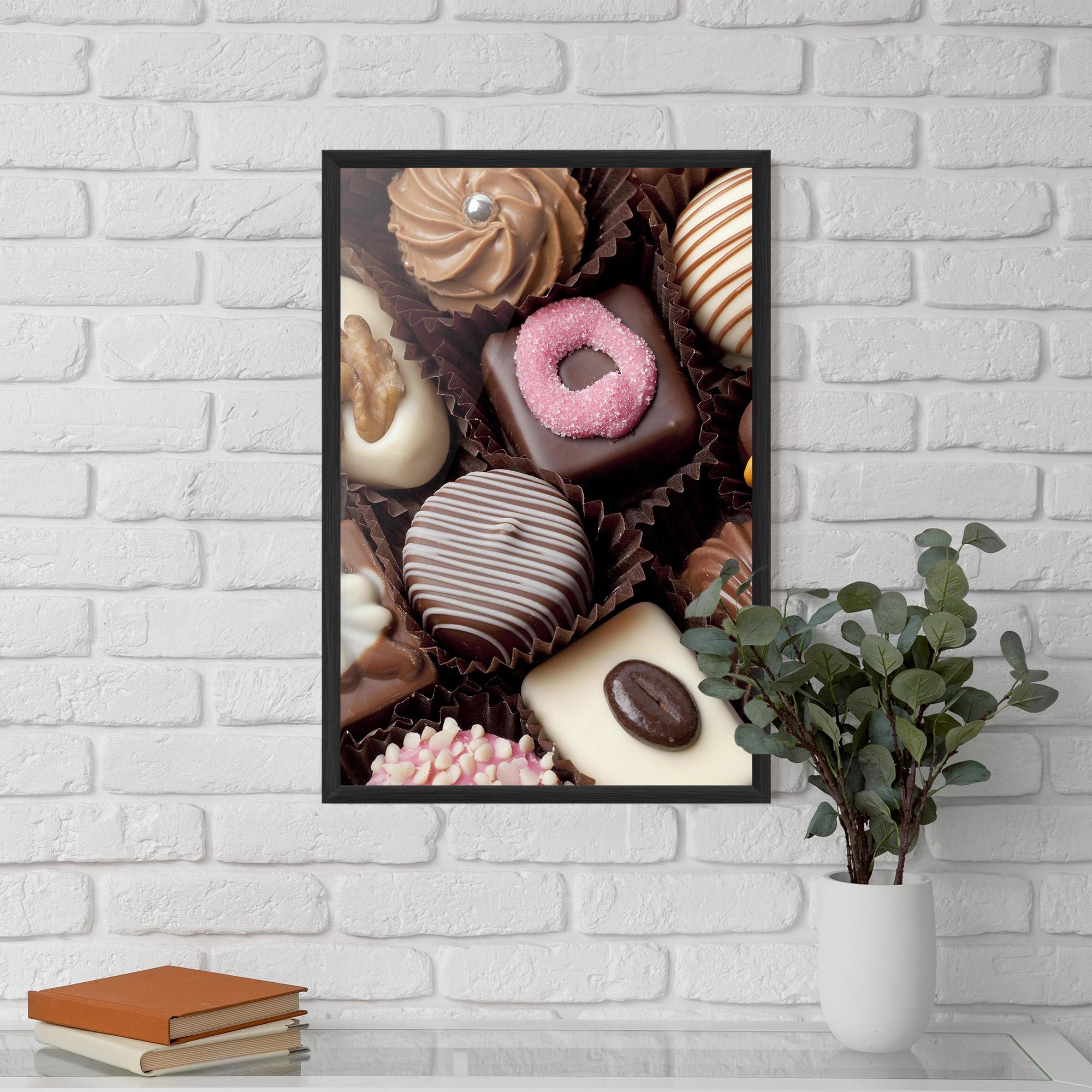 Gerahmte Poster Chocolate Bonbons mockup 5