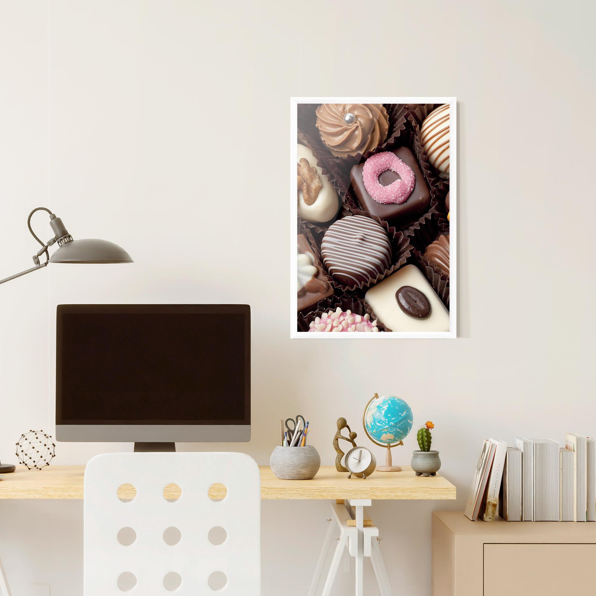 Gerahmte Poster Chocolate Bonbons mockup 6