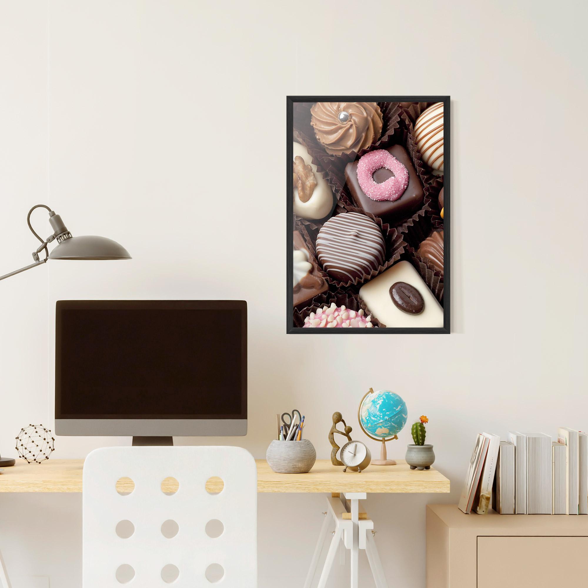 Gerahmte Poster Chocolate Bonbons mockup 6