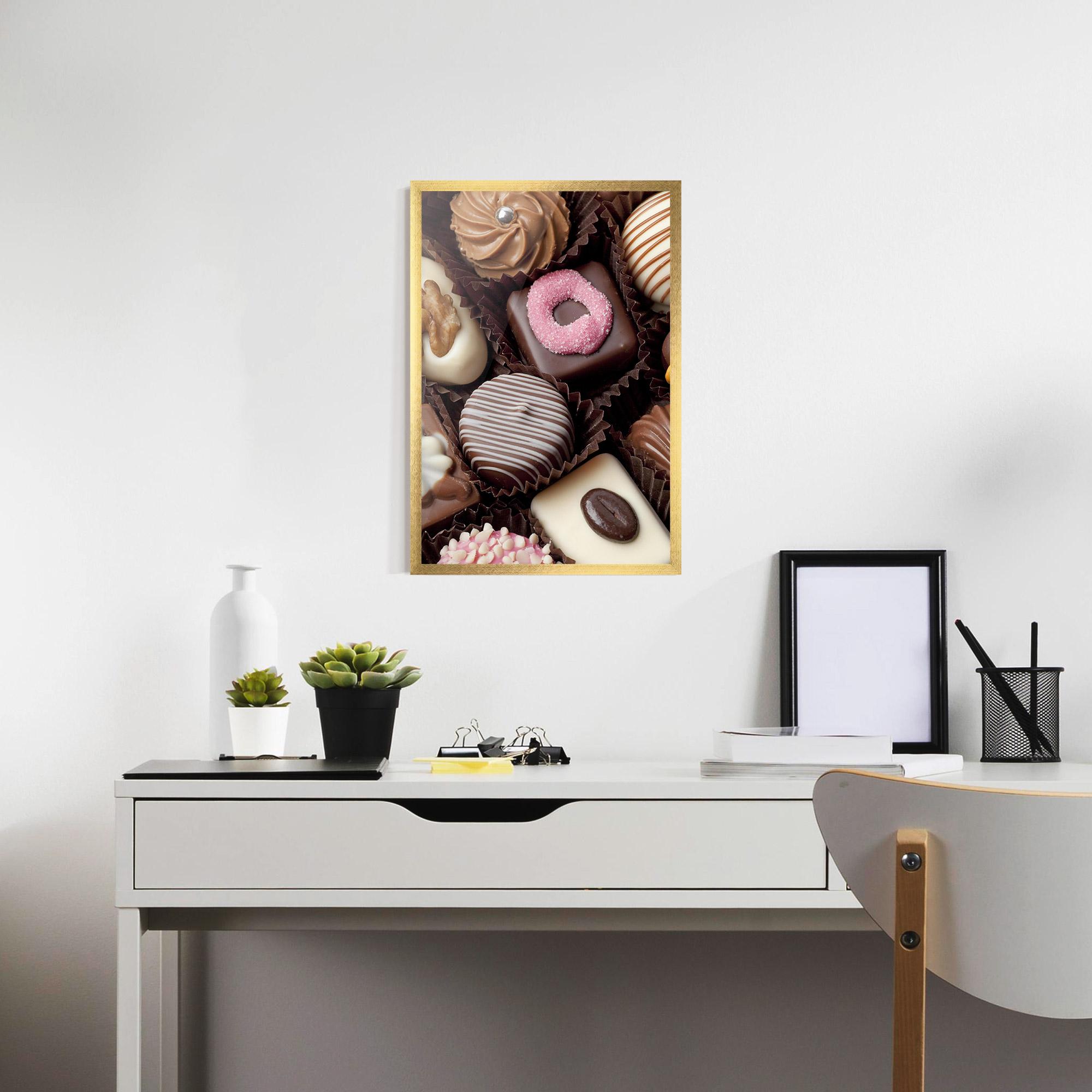 Gerahmte Poster Chocolate Bonbons mockup 7