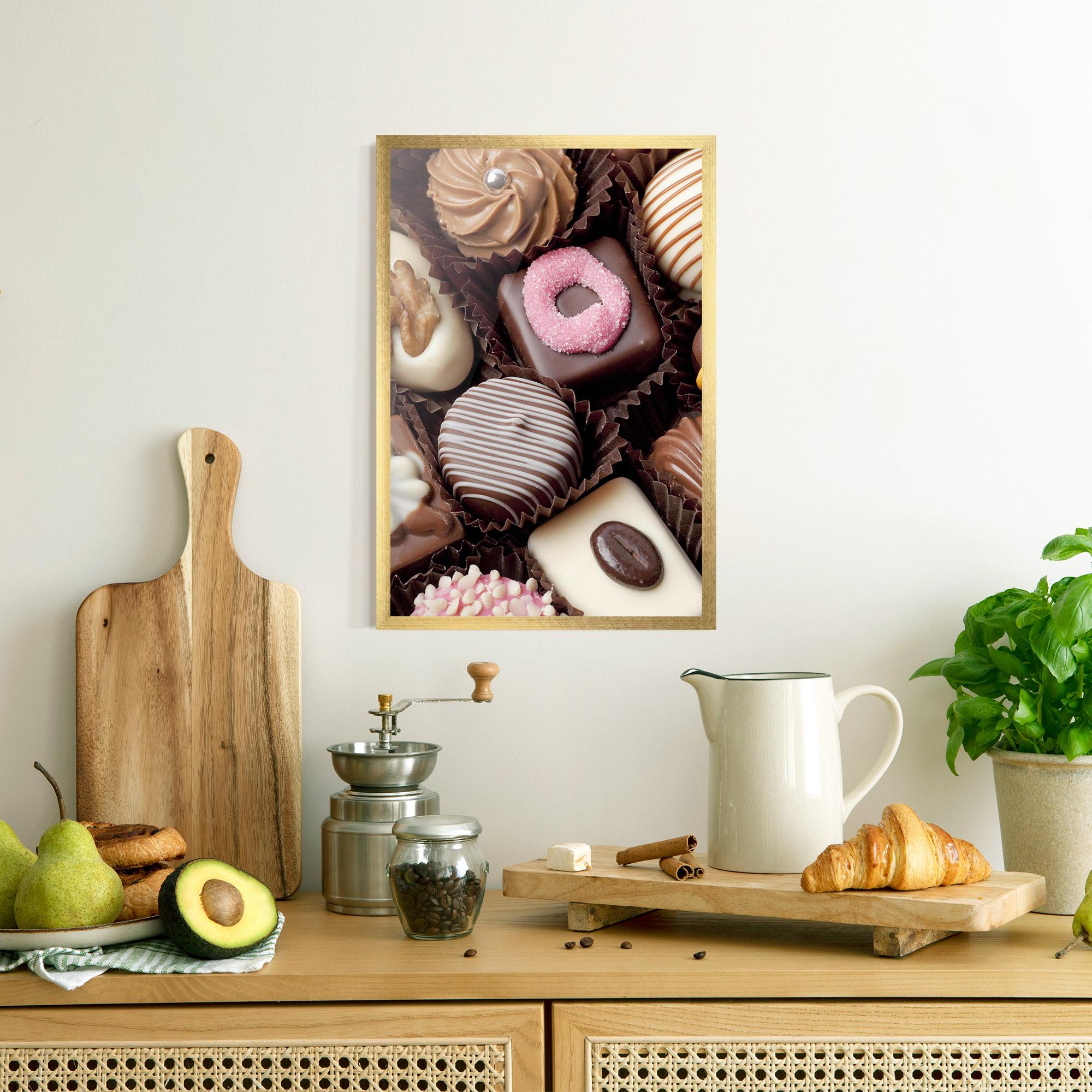Gerahmte Poster Chocolate Bonbons mockup 8