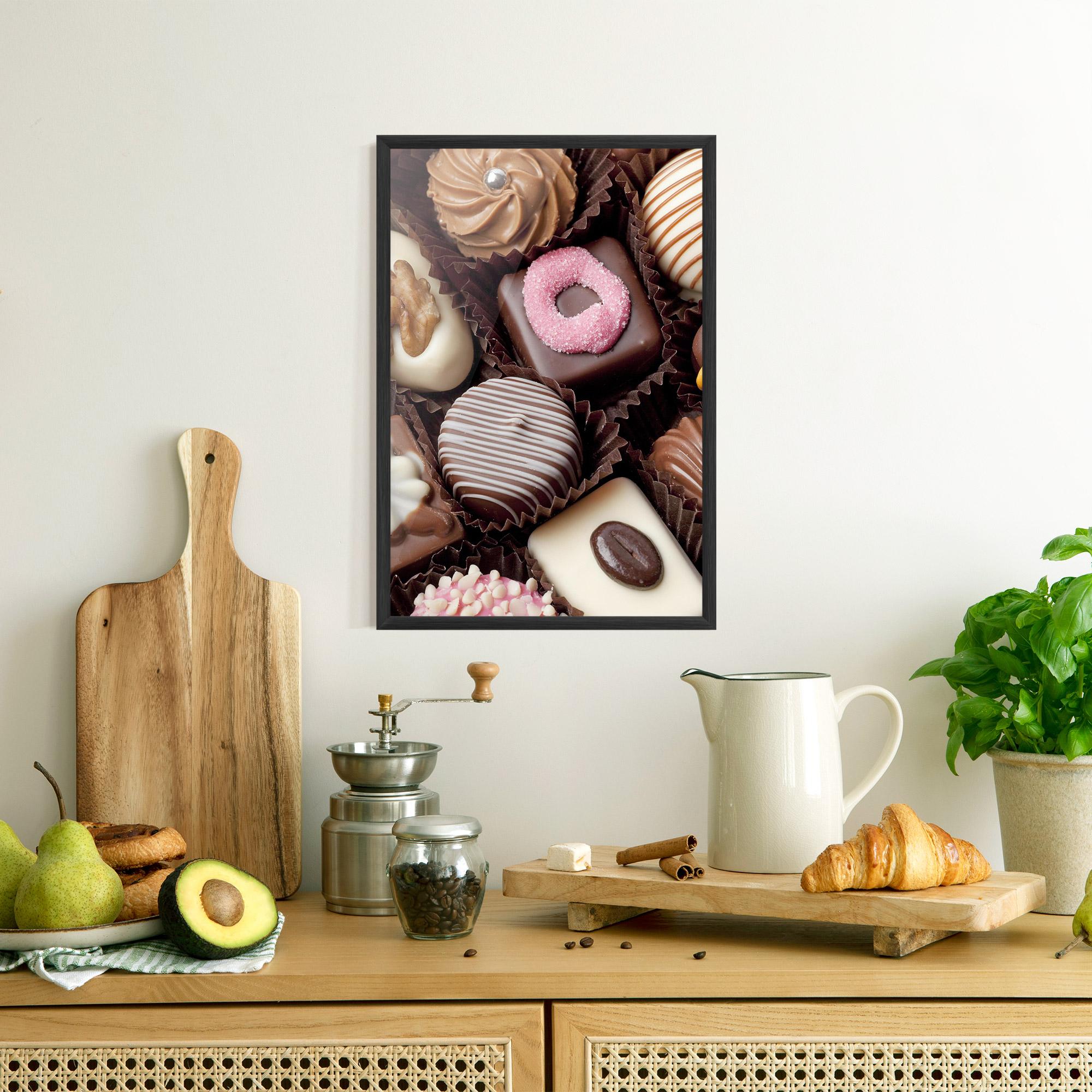 Gerahmte Poster Chocolate Bonbons mockup 8