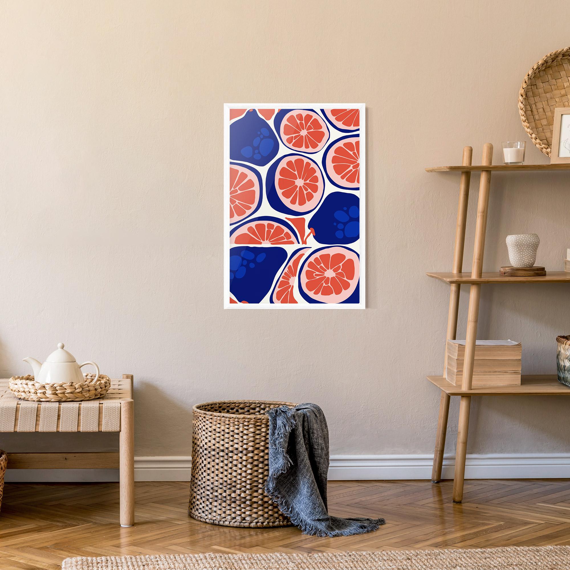Gerahmte Poster Blue Pink Fruit mockup 9