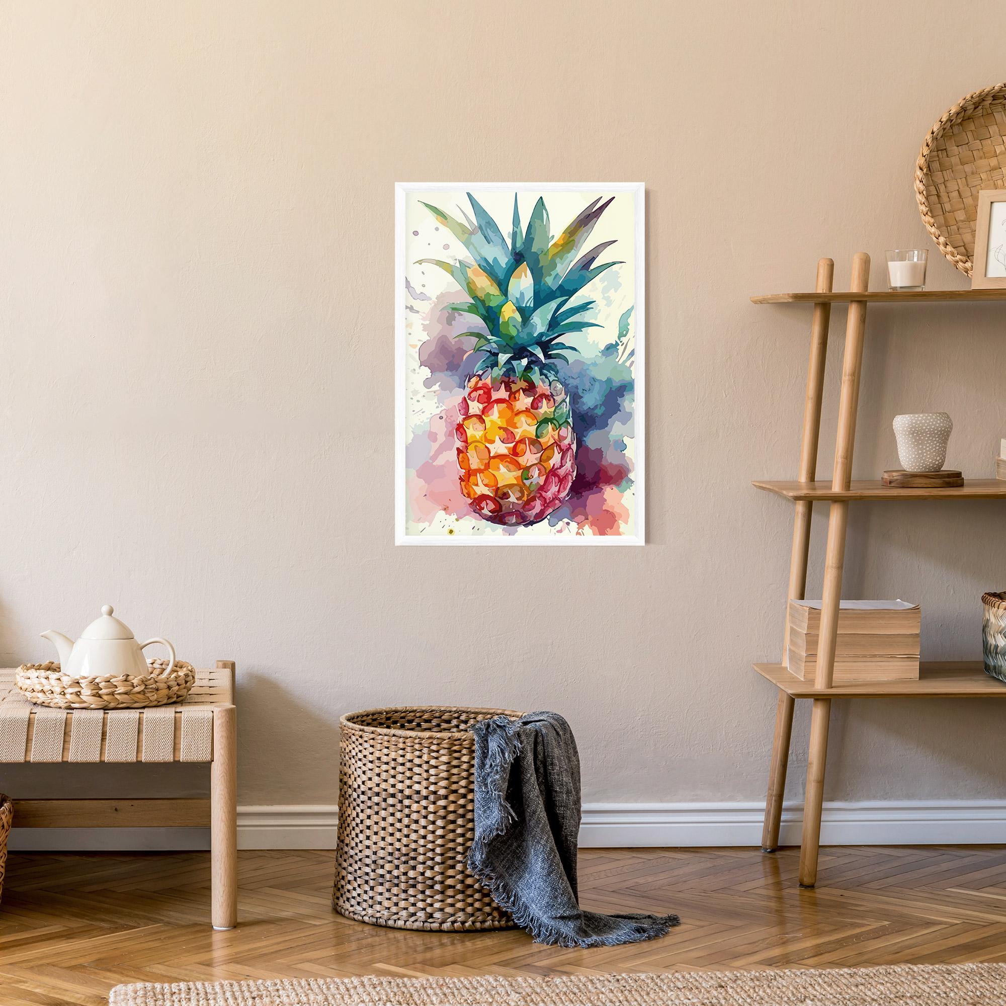 Gerahmte Poster Colorful Pineapple mockup 9