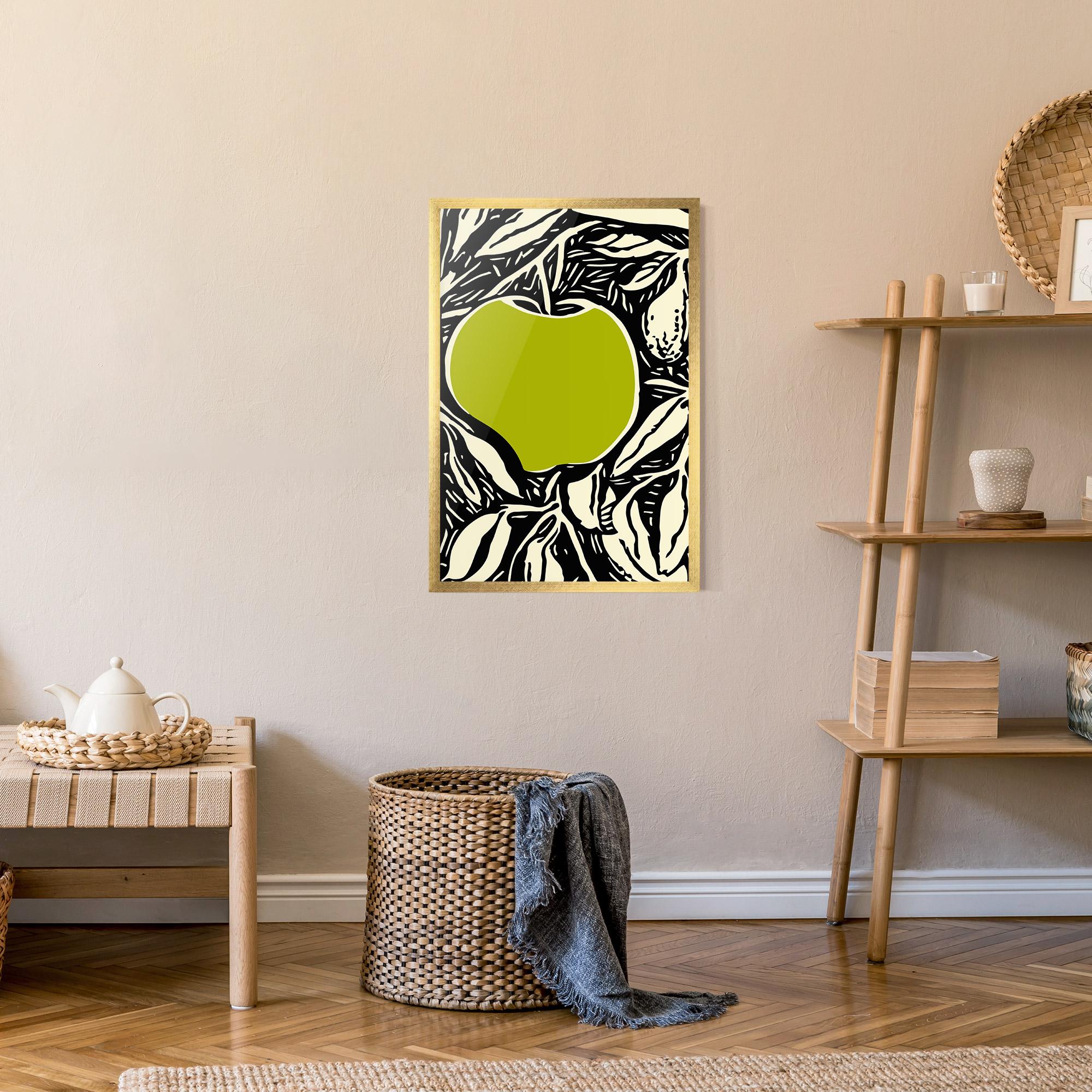 Gerahmte Poster Green Apple mockup 9