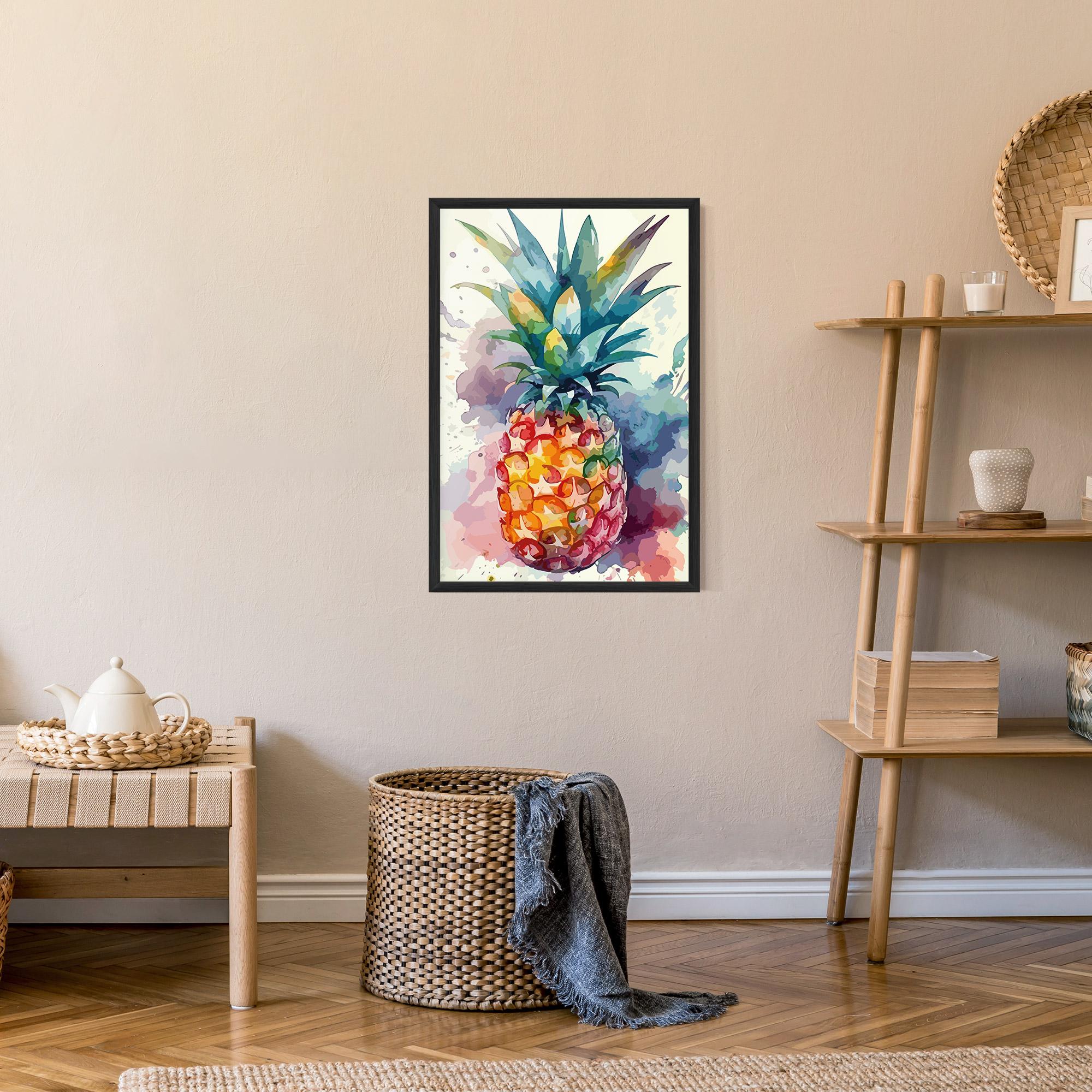 Gerahmte Poster Colorful Pineapple mockup 9