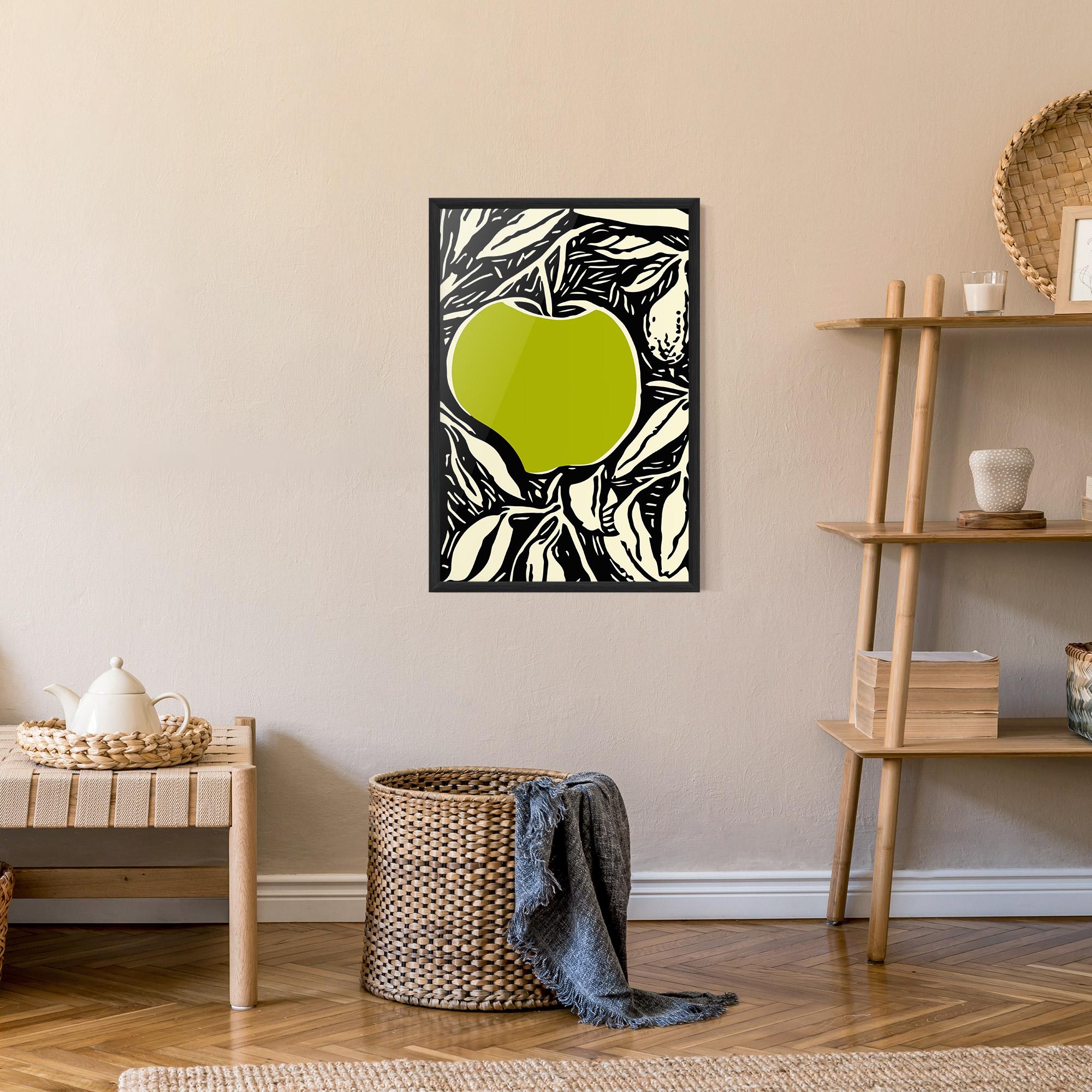 Gerahmte Poster Green Apple mockup 9
