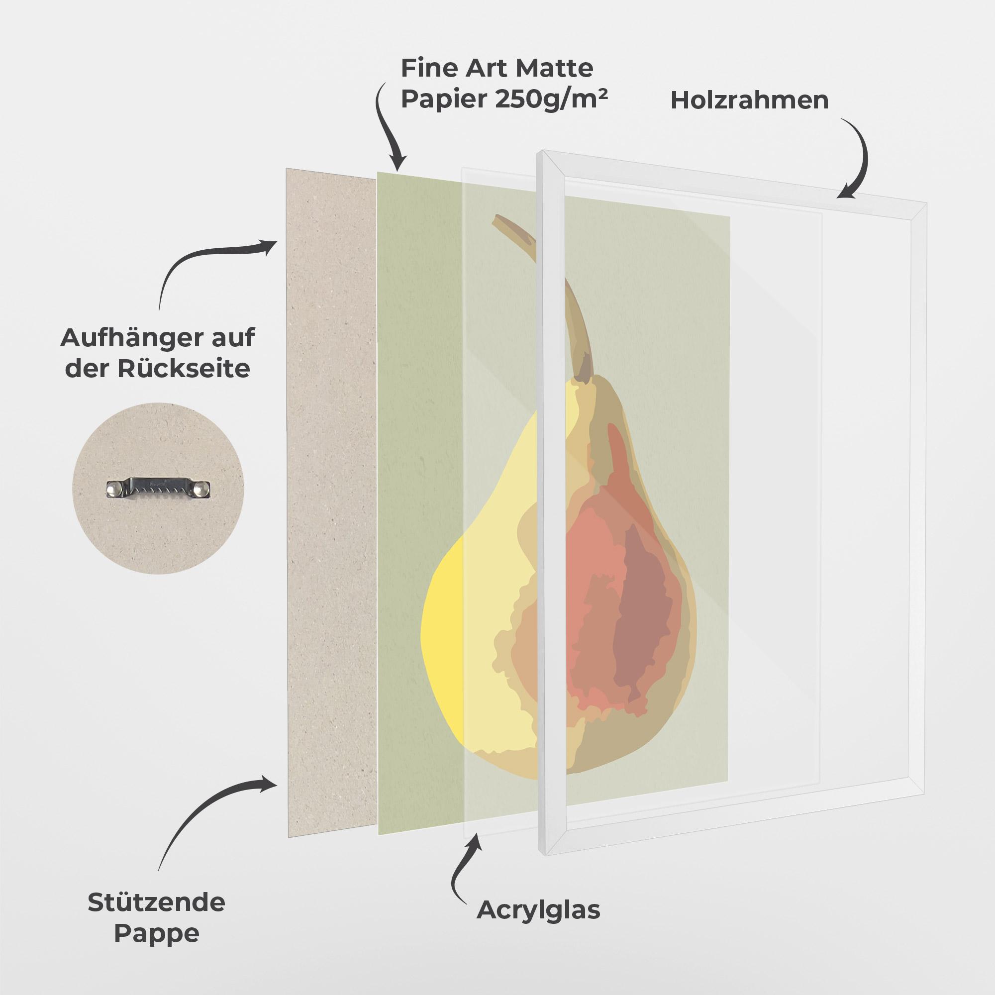 Gerahmte Poster Pear Art mockup 1