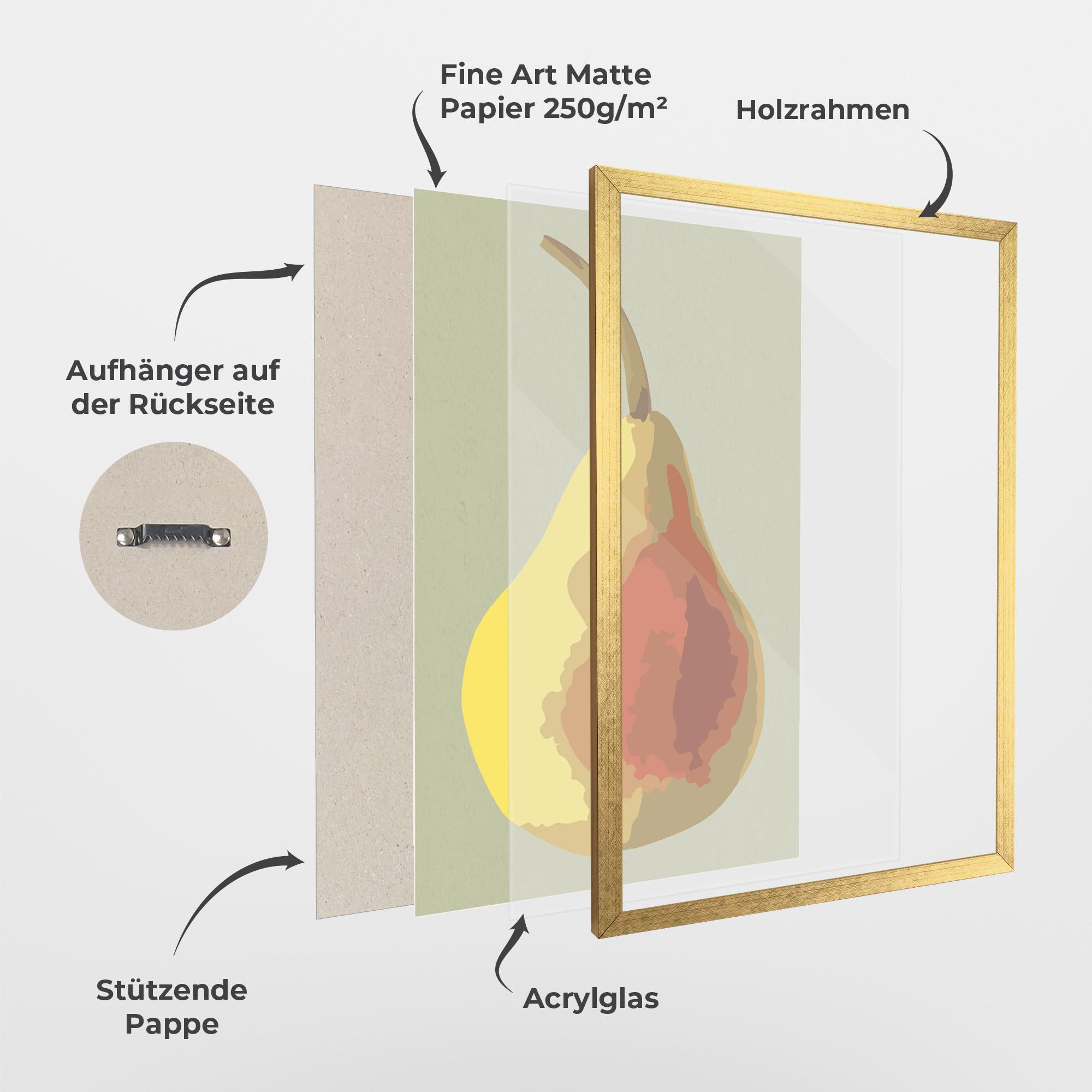 Gerahmte Poster Pear Art mockup 1