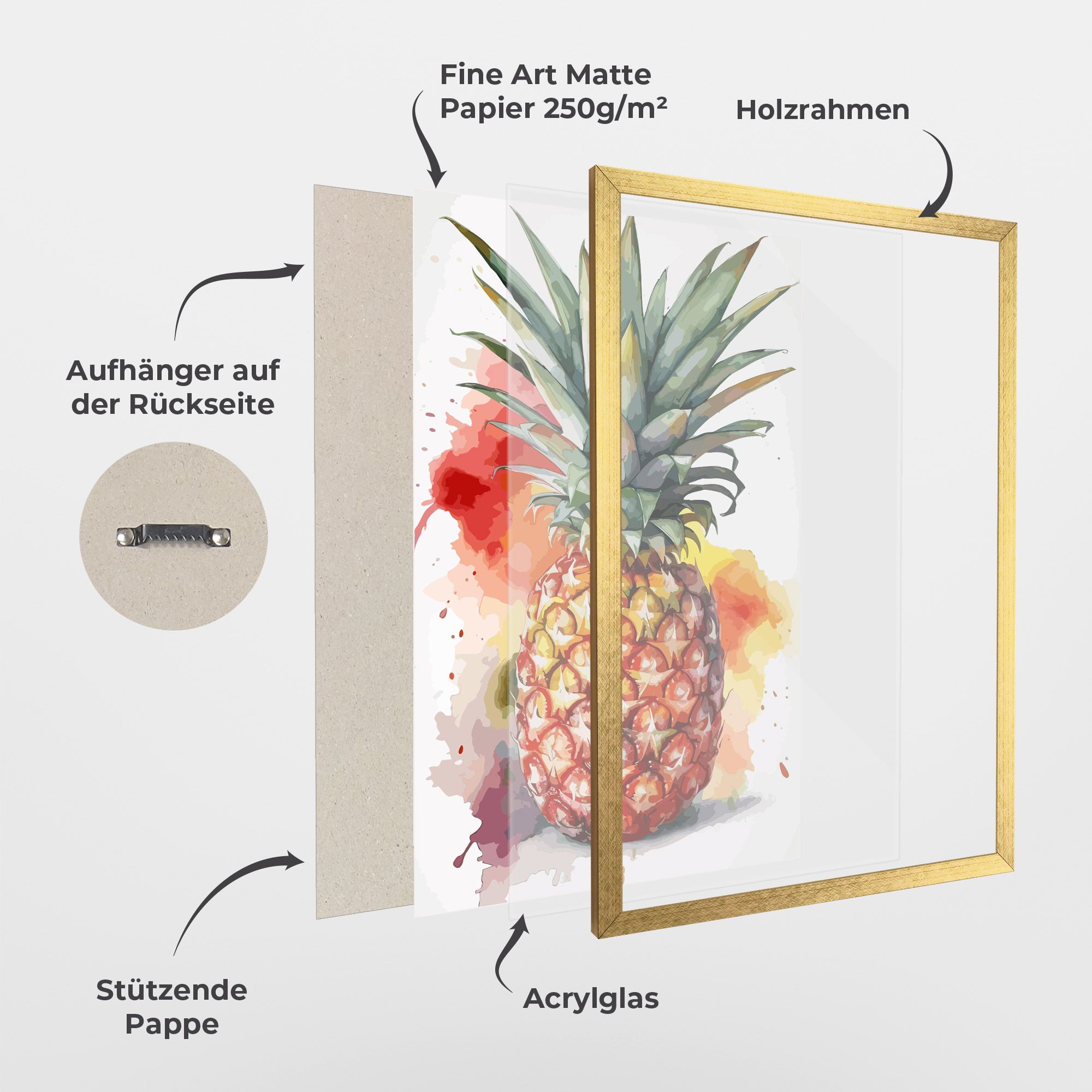 Pineapple Watercolor mockup 1