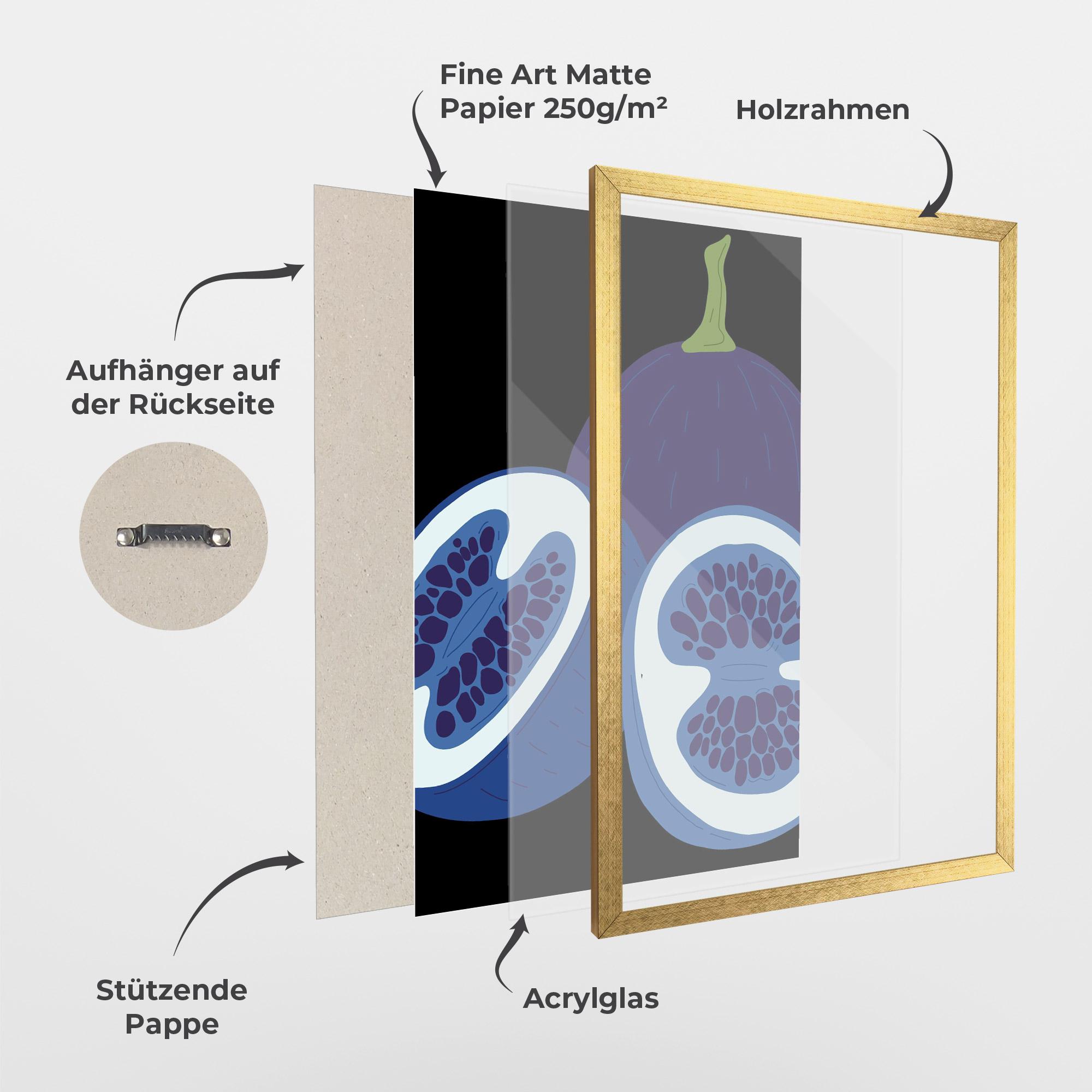 Gerahmte Poster Purple Fruit mockup 1