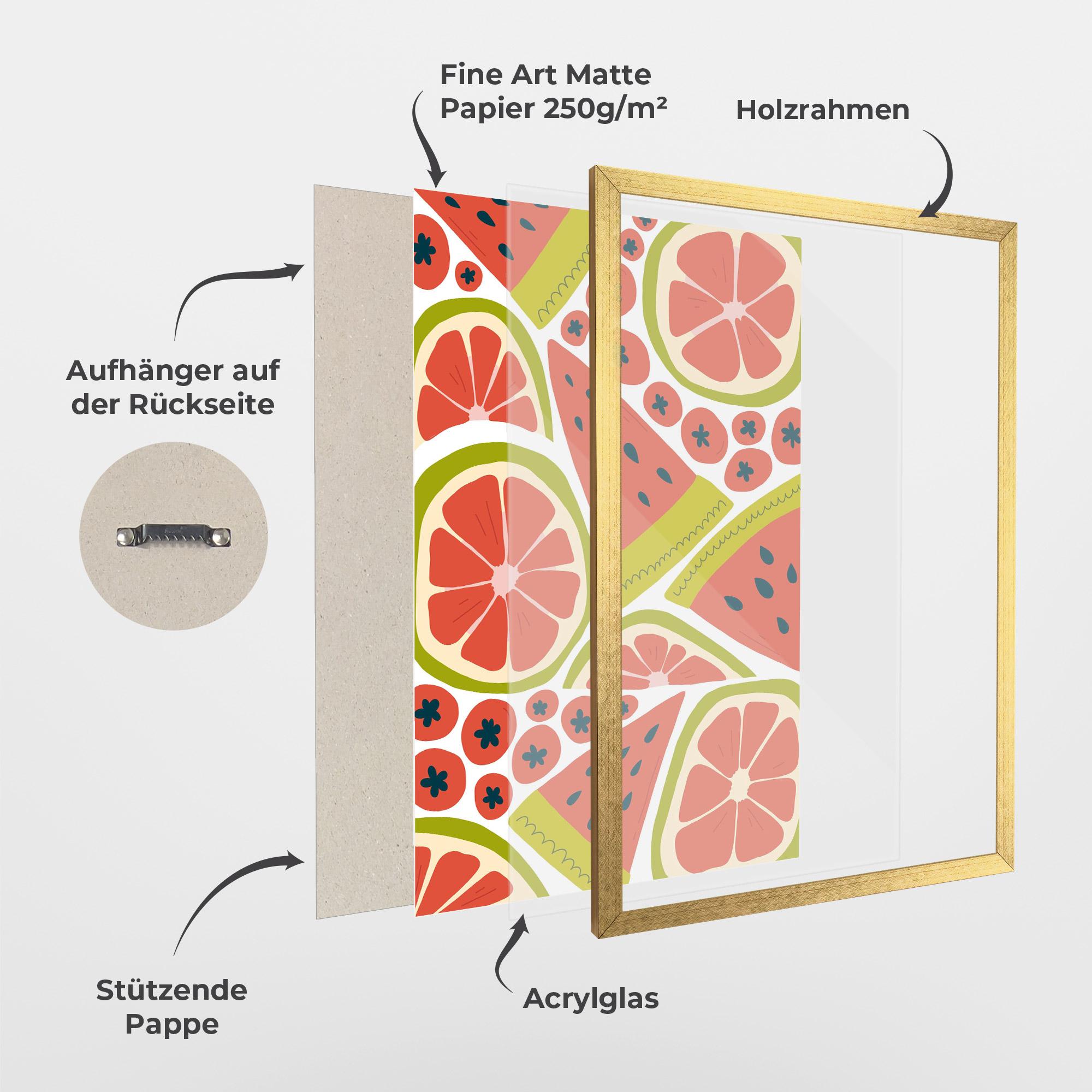 Gerahmte Poster Watermelon mockup 1